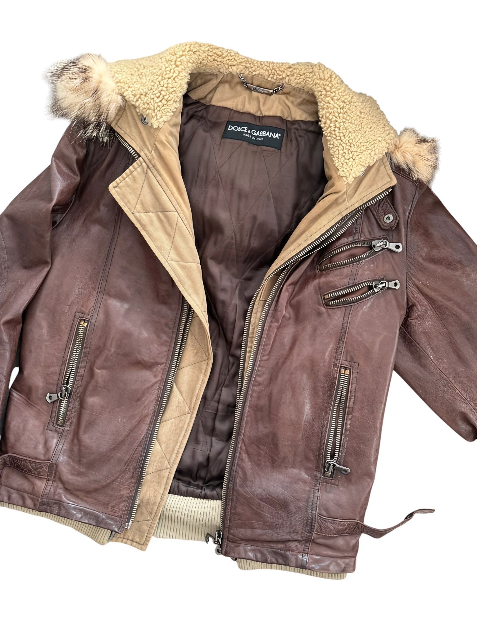 Dolce & Gabbana F/W 2005 BUFFALO LEATHER HOODED JACKET Size US M / EU 48-50 / 2 - 2 Thumbnail