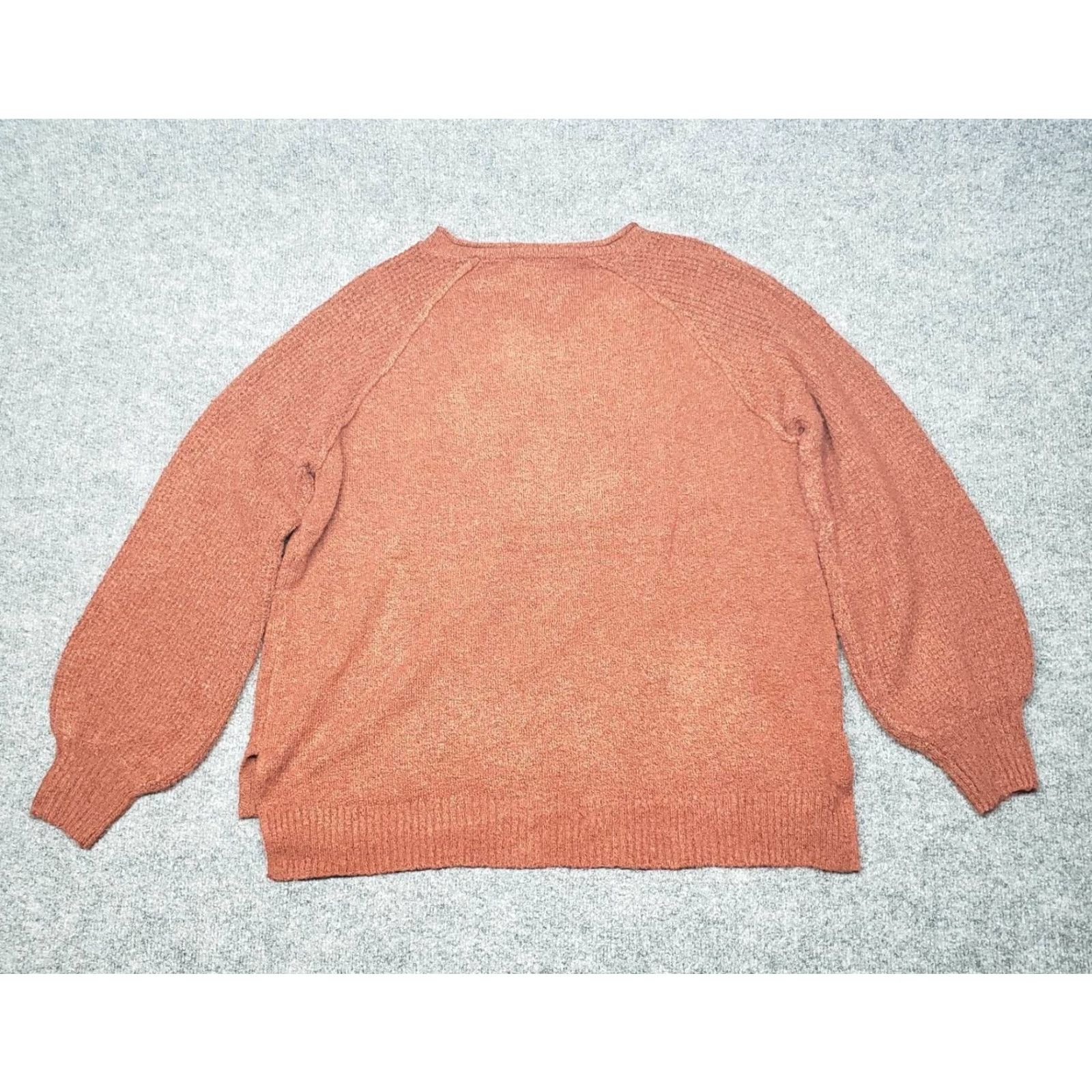 Vintage Rue21 Sweater Womens M Red V Neck Long Sleeve Solid Polyester Blend Pullover All Seasons, Stretch Size M / US 6-8 / IT 42-44 - 7 Thumbnail