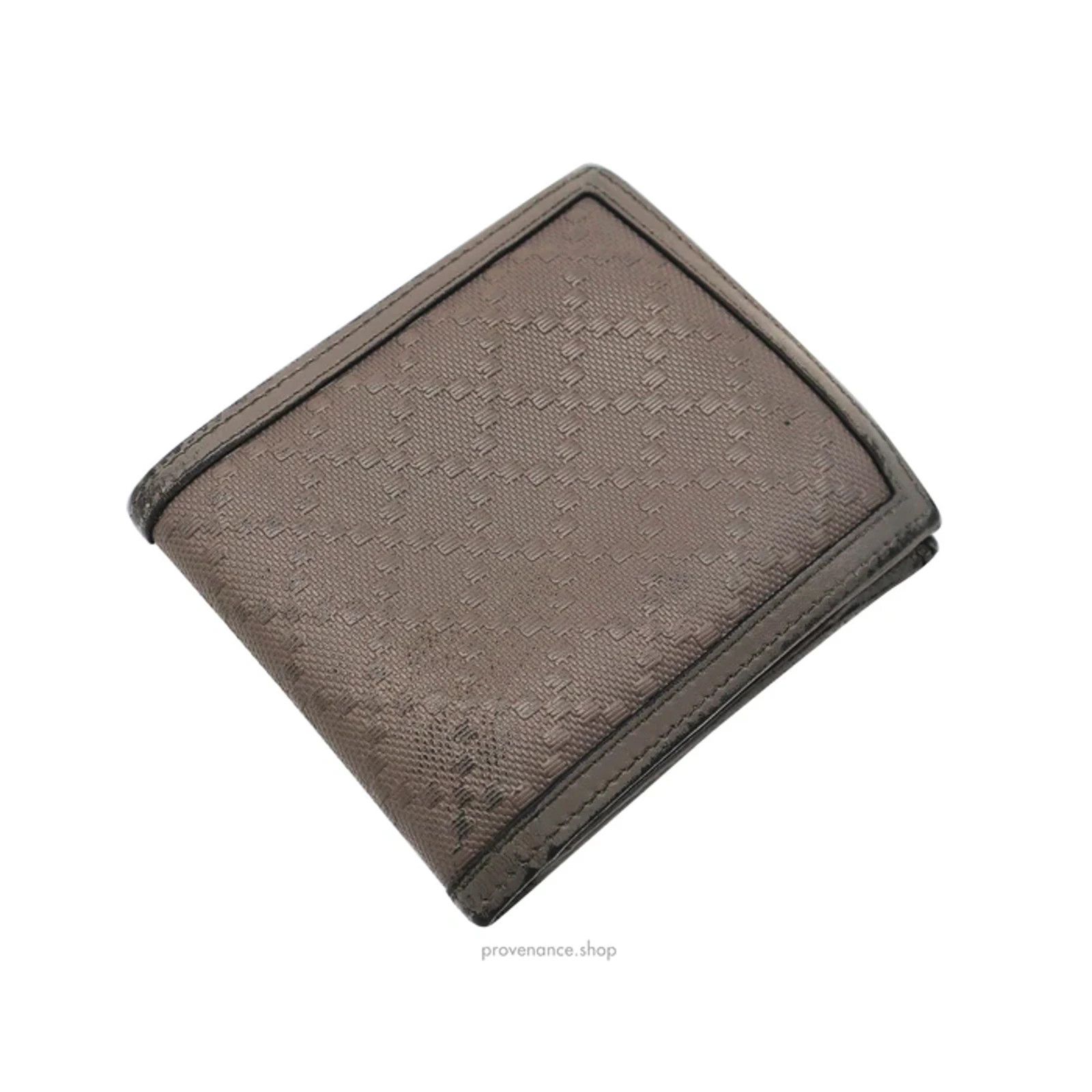 Gucci 🔴 Gucci Bifold Wallet - Grey Diamante Leather Size ONE SIZE - 3 Thumbnail