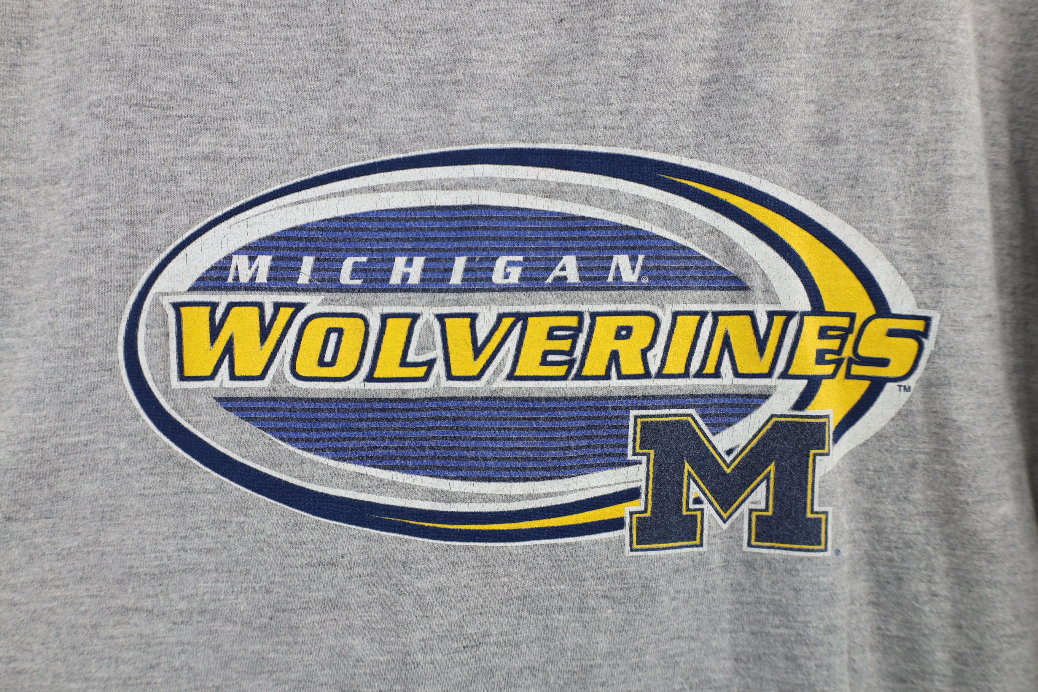 Starter × Vintage Vintage 90s Starter University Michigan Long Sleeve T-Shirt Size US XL / EU 56 / 4 - 4 Thumbnail