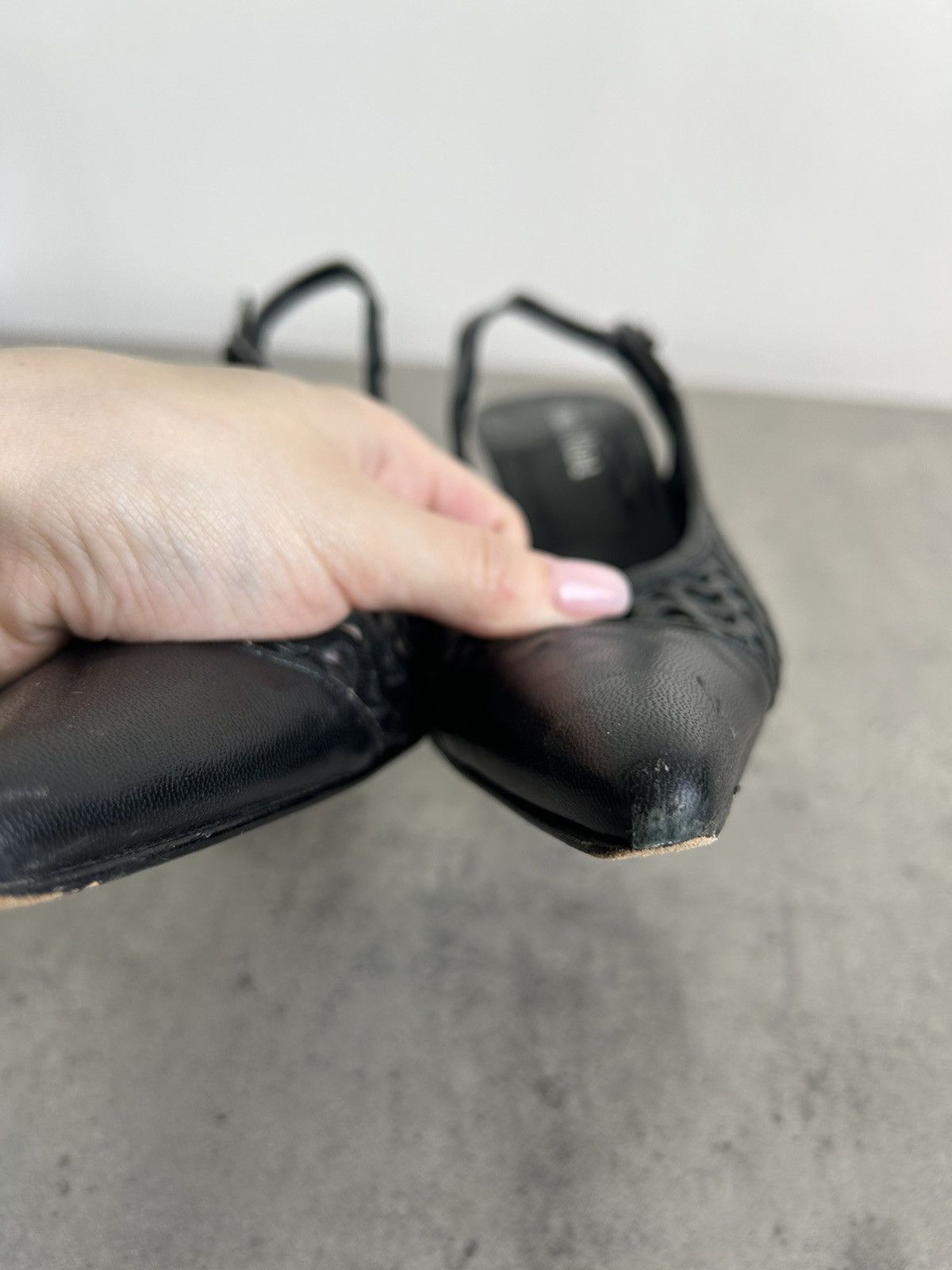Vintage Vintage leather heels made in Italy kitten Bella hadid Size US 6 / IT 36 - 6 Thumbnail