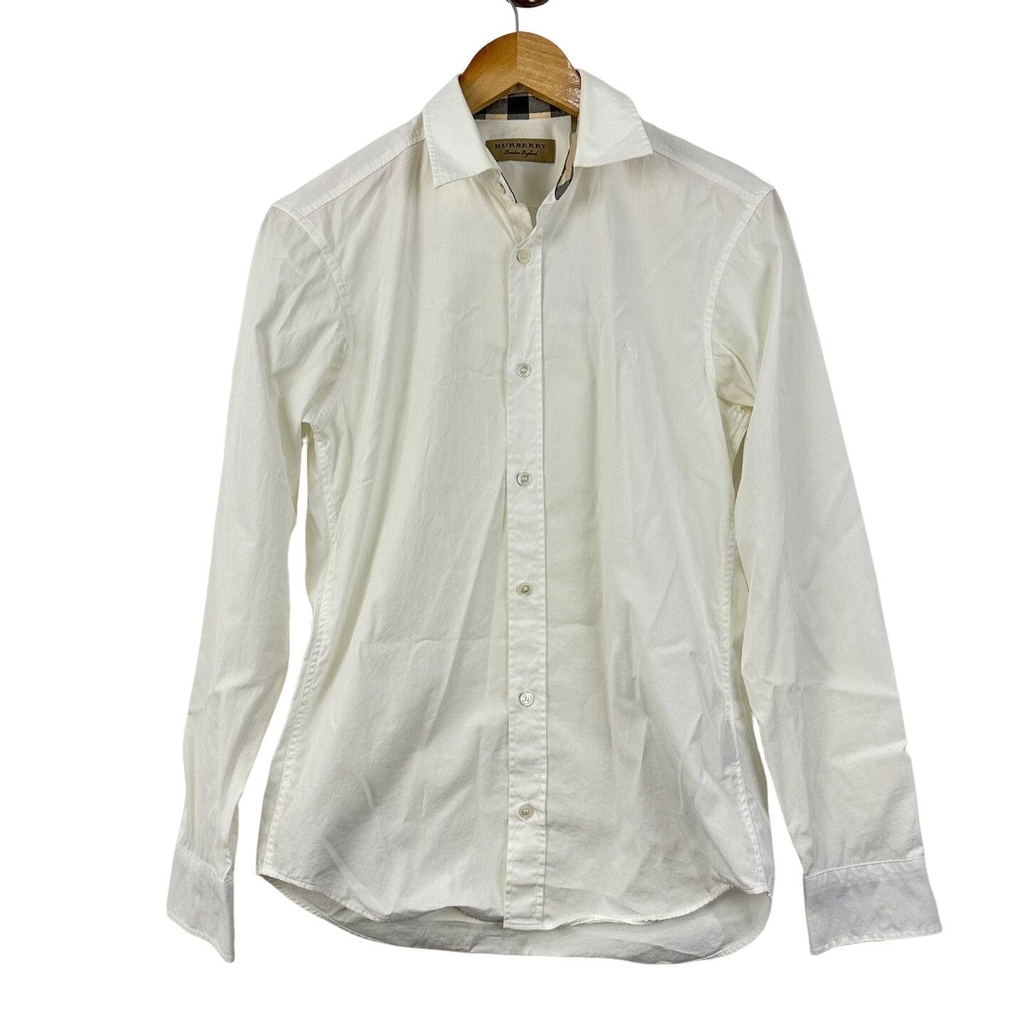 Burberry Burberry White Cotton Blend Button Up Shirt XS Size US XS / EU 42 / 0 - 1 Thumbnail