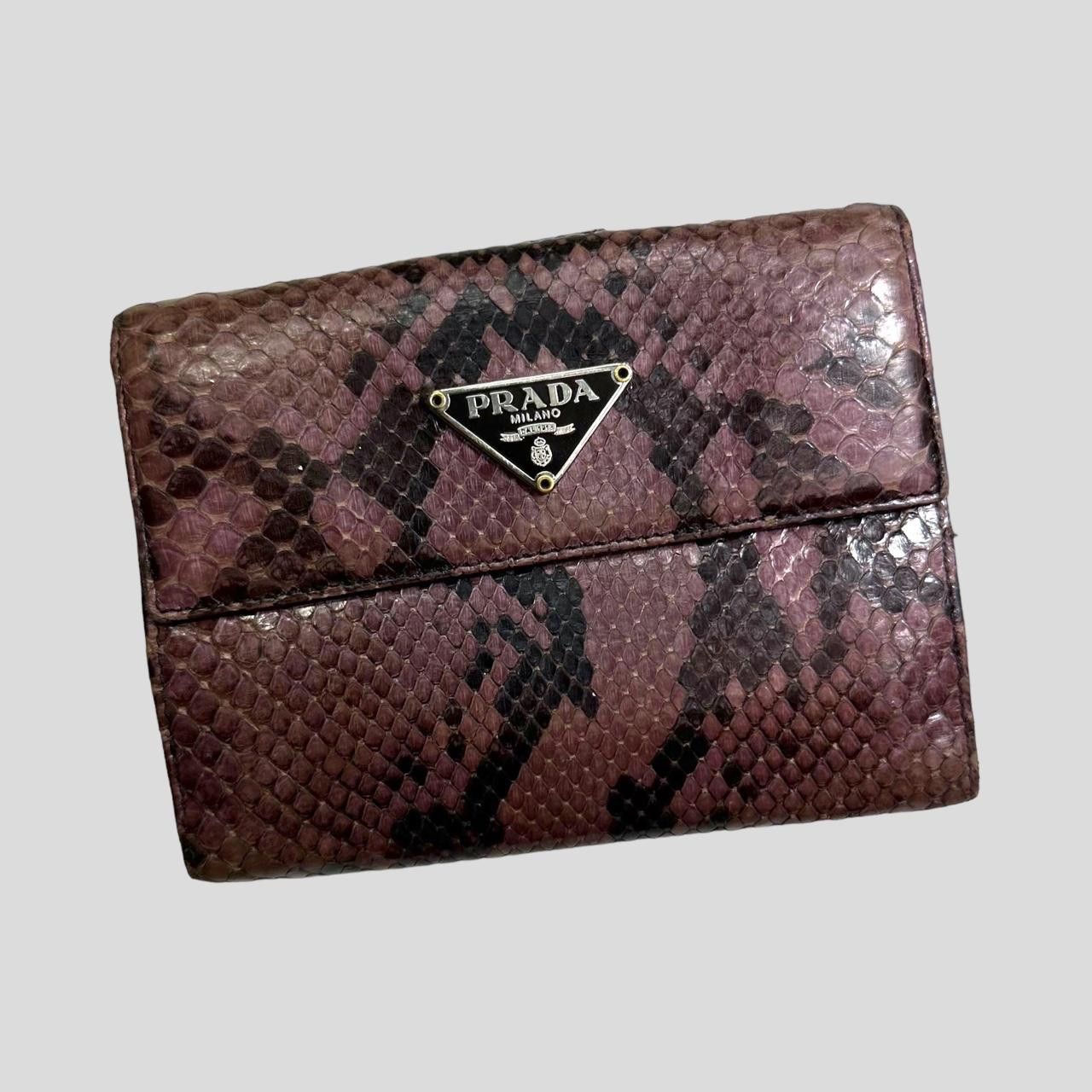 Prada sale snakeskin wallet