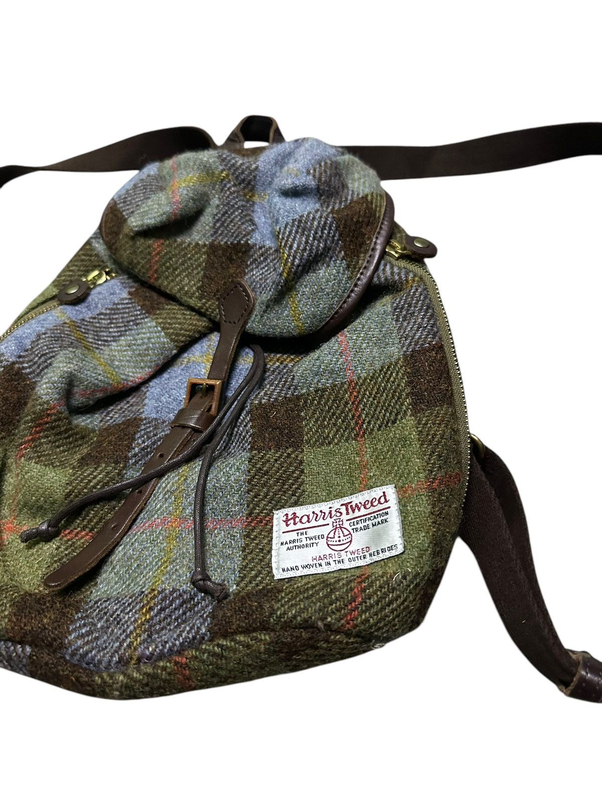 Harris Tweed Art-direct wool harris tweed tartan small backpacks Size ONE SIZE - 2 Thumbnail