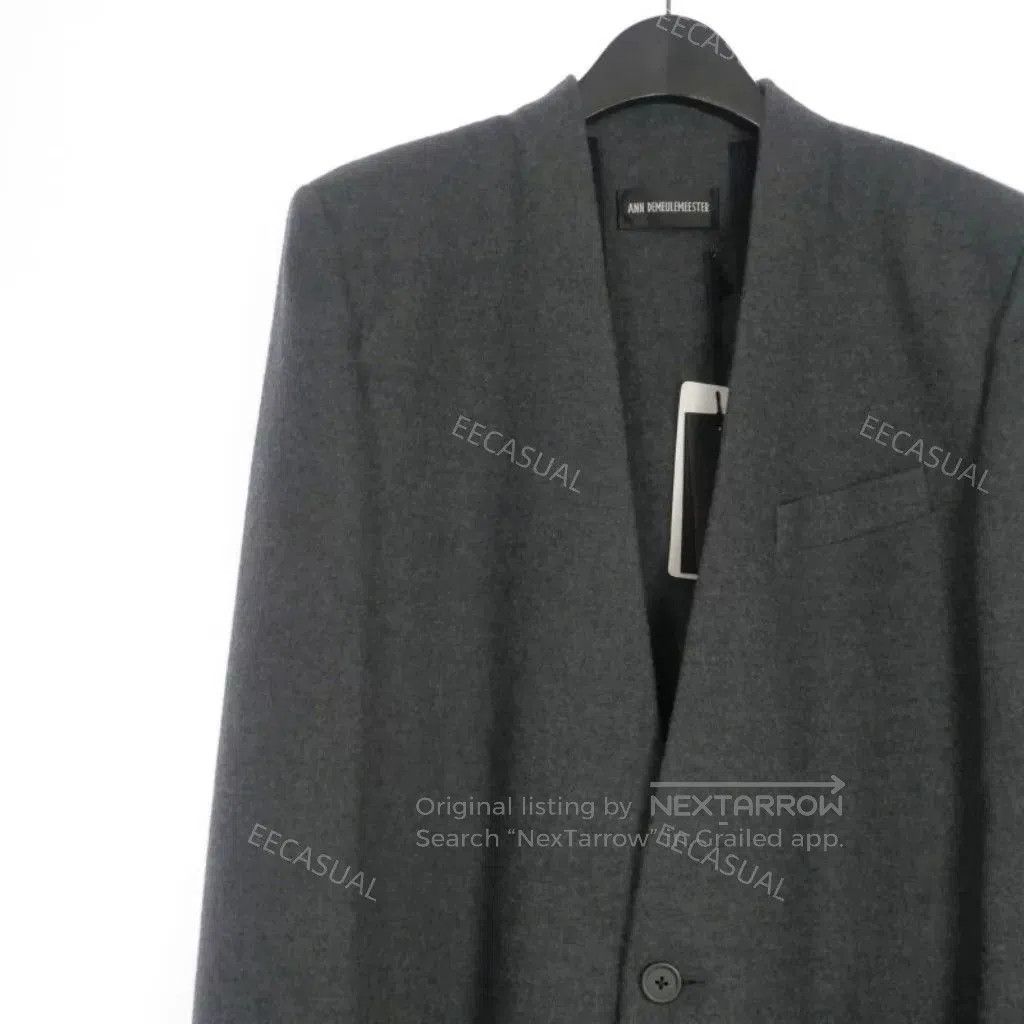 Ann Demeulemeester ANN DEMEULEMEESTER Gray Wool Blazer. Size US M / EU 48-50 / 2 - 7 Thumbnail