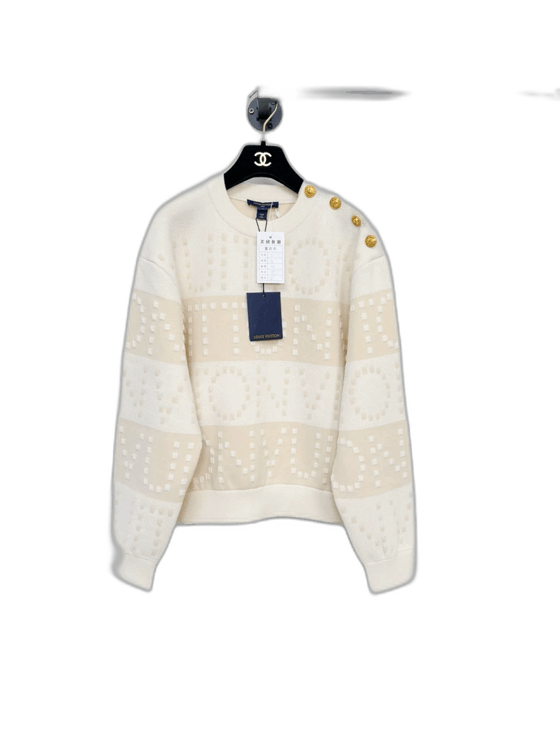 Louis Vuitton Louis Vuitton Beige Sweater with Tags- Size S / US 4 / IT 40 - 1 Thumbnail
