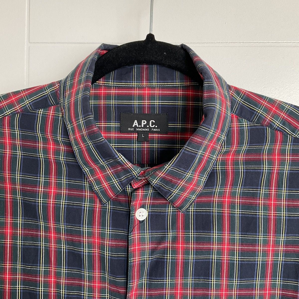 A.P.C. A.P.C. Plaid Shirt - Size L Size US L / EU 52-54 / 3 - 2 Thumbnail