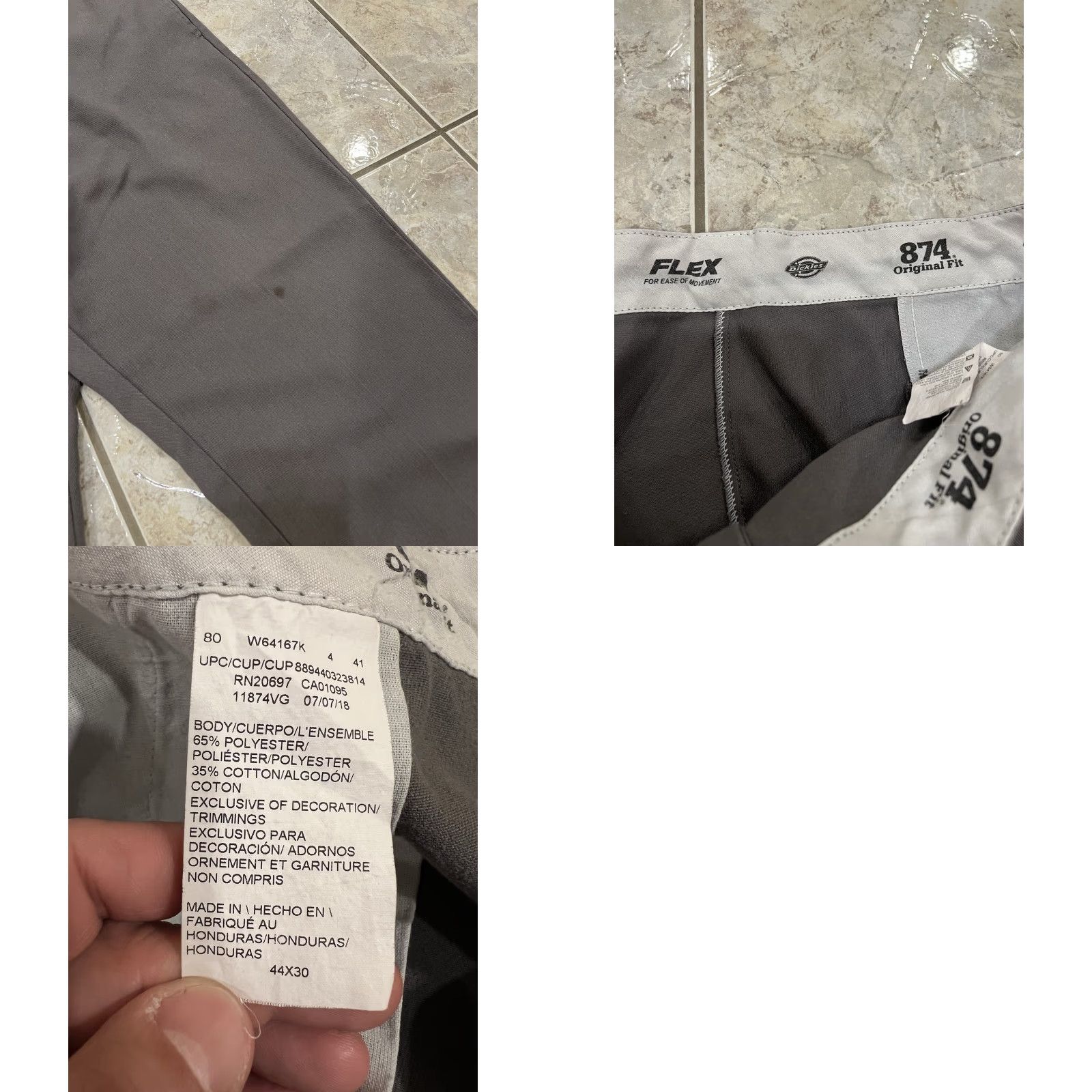 Dickies Dickies 874VG Original Fit Twill Work Pants Gray Mens 44X30 Straight Size US 44 / EU 60 - 8 Thumbnail