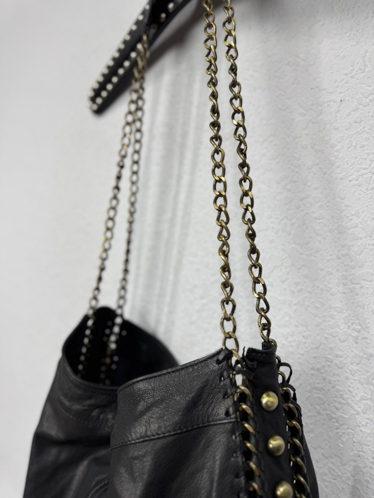 A.S.98 Vintage Leather Bag AS 98 style Metal Sling Bag Gothic GOA Size ONE SIZE - 9 Thumbnail