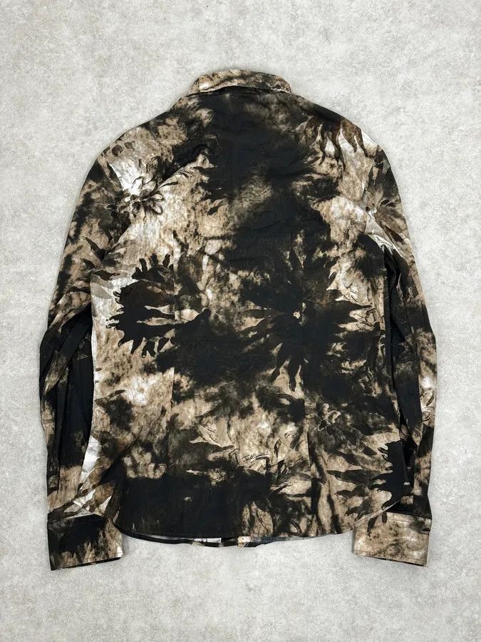 Roberto Cavalli AW2010 Cavalli Handpaint Bleached Brown & Beige Shirt Size US M / EU 48-50 / 2 - 4 Thumbnail