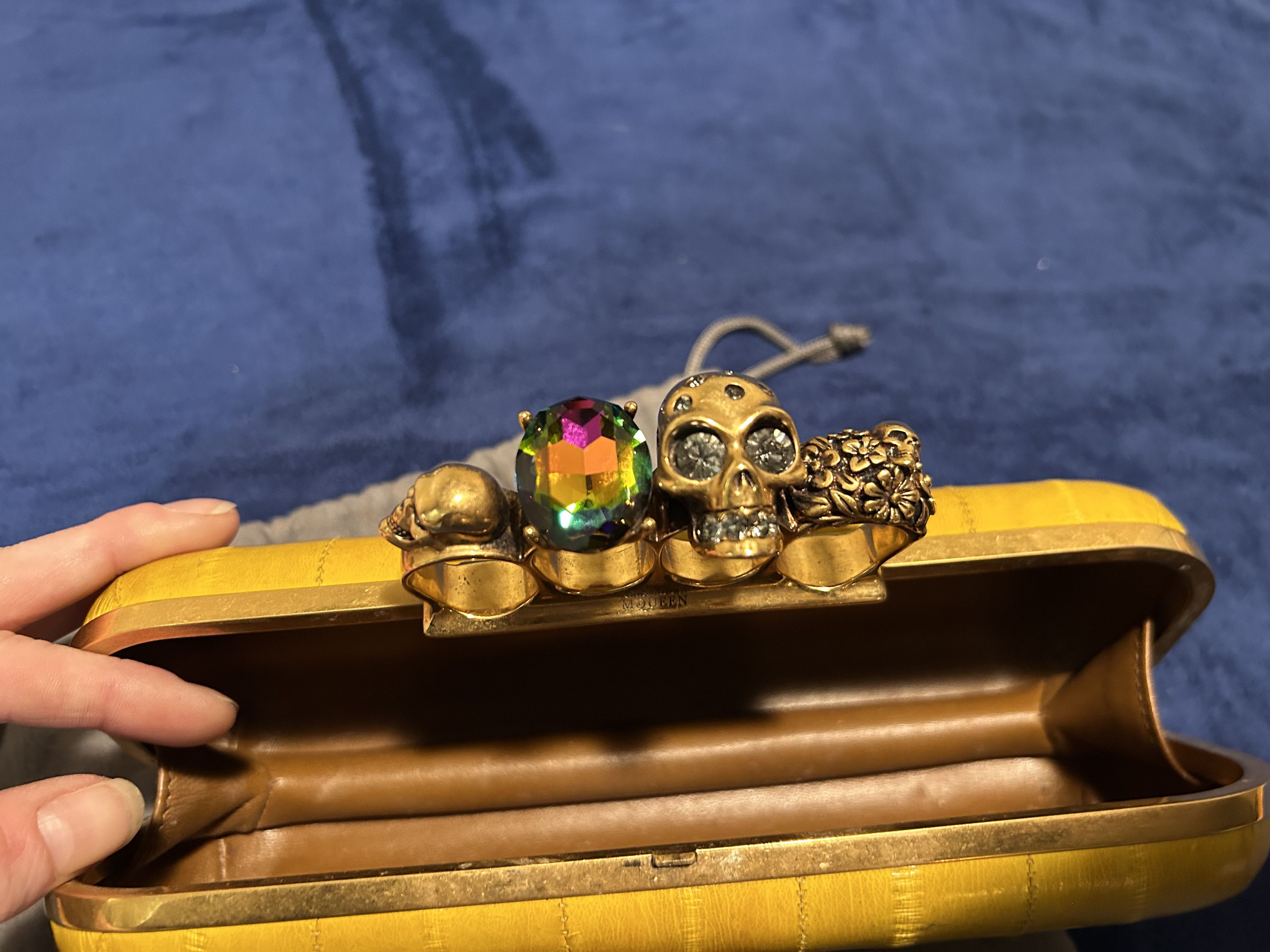 Alexander McQueen AM Skull Knuckle Duster Box Clutch Size ONE SIZE - 4 Thumbnail