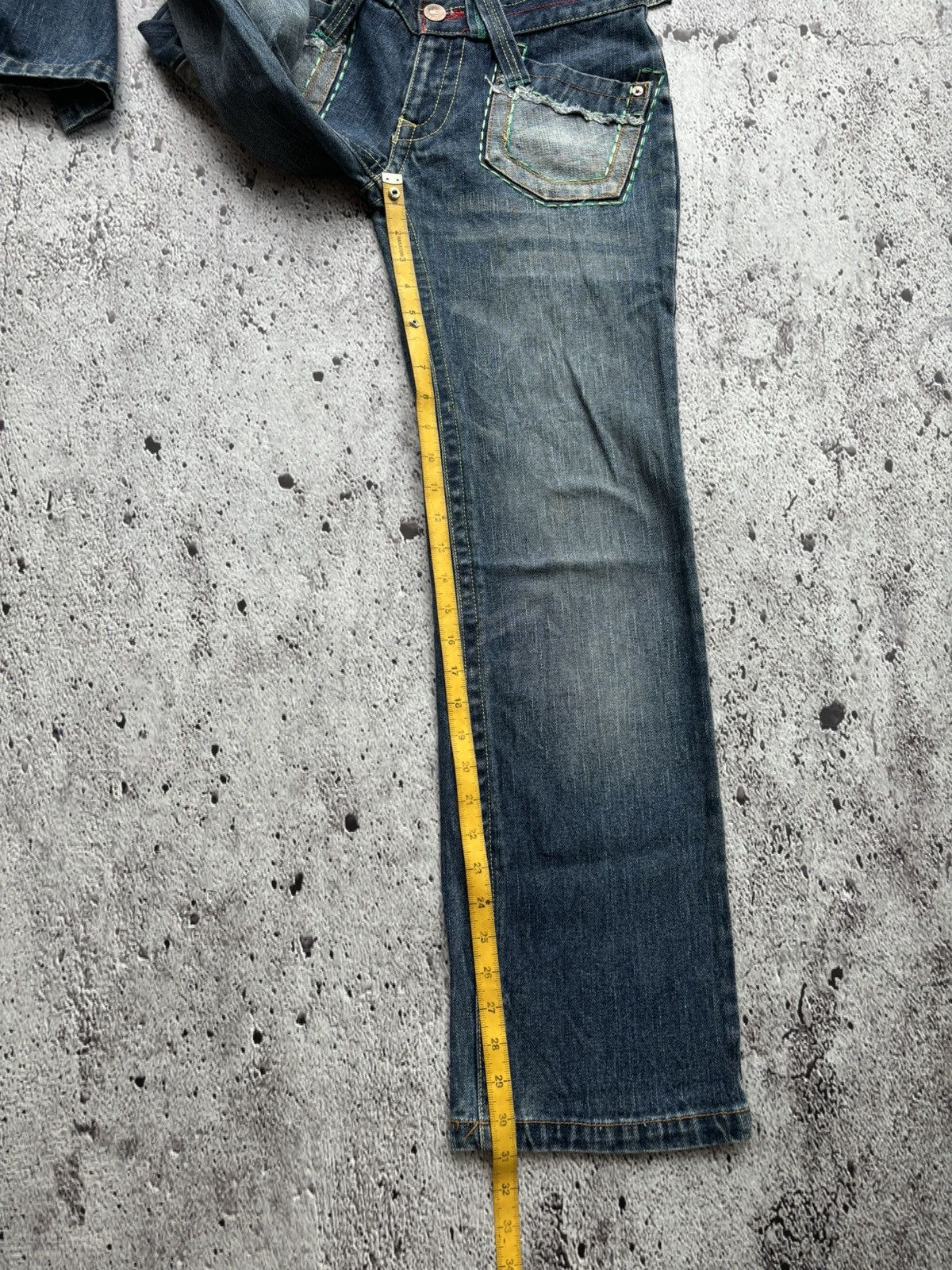 Hysteric Glamour Y2k Blue moon blue bootcut style jeans Size US 31 - 12 Thumbnail