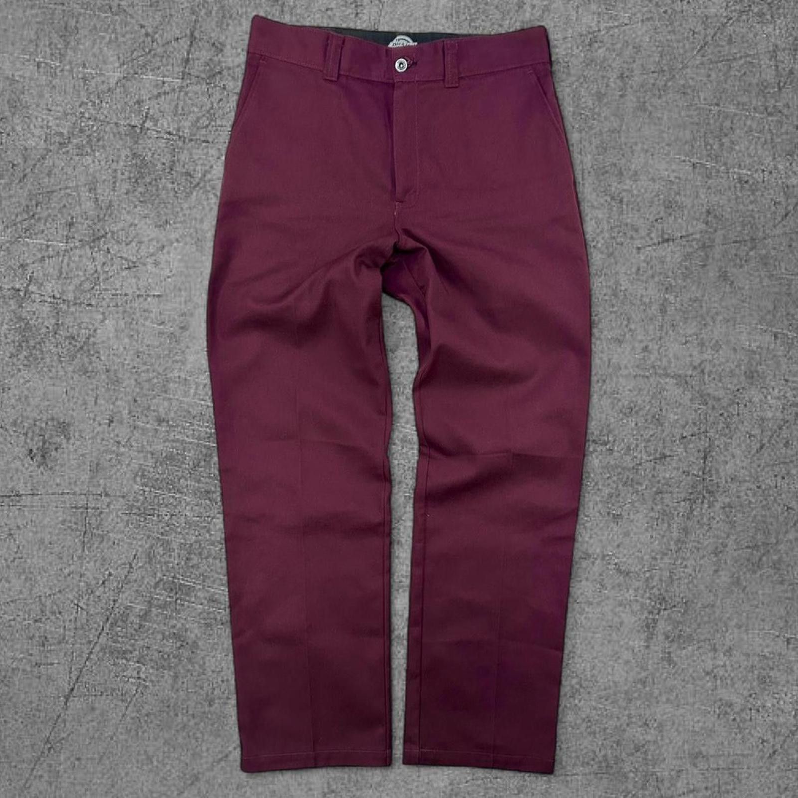 Dickies Dickies Skateboarding Burgundy Loose fit Pants Size US 34 / EU 50 - 4 Thumbnail