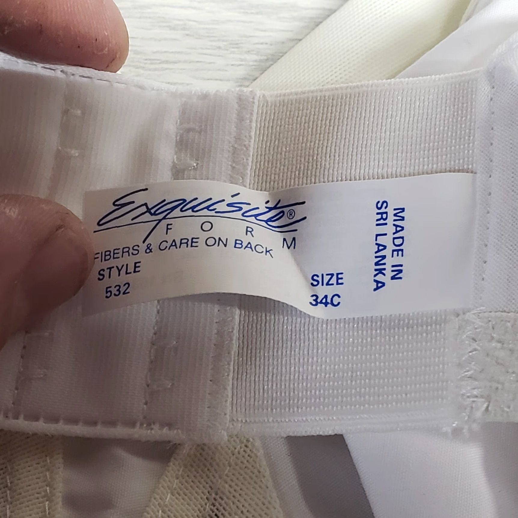 Vintage Exquisite Bra White 34C Full Coverage Underwire Size ONE SIZE - 3 Thumbnail