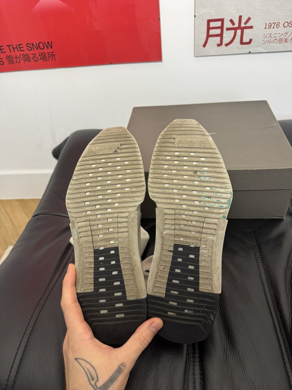 Adidas × Rick Owens Rick Owens Adidas Level Runner Stretch Socks HighTop Leather Size US 8 / EU 41 - 8 Thumbnail