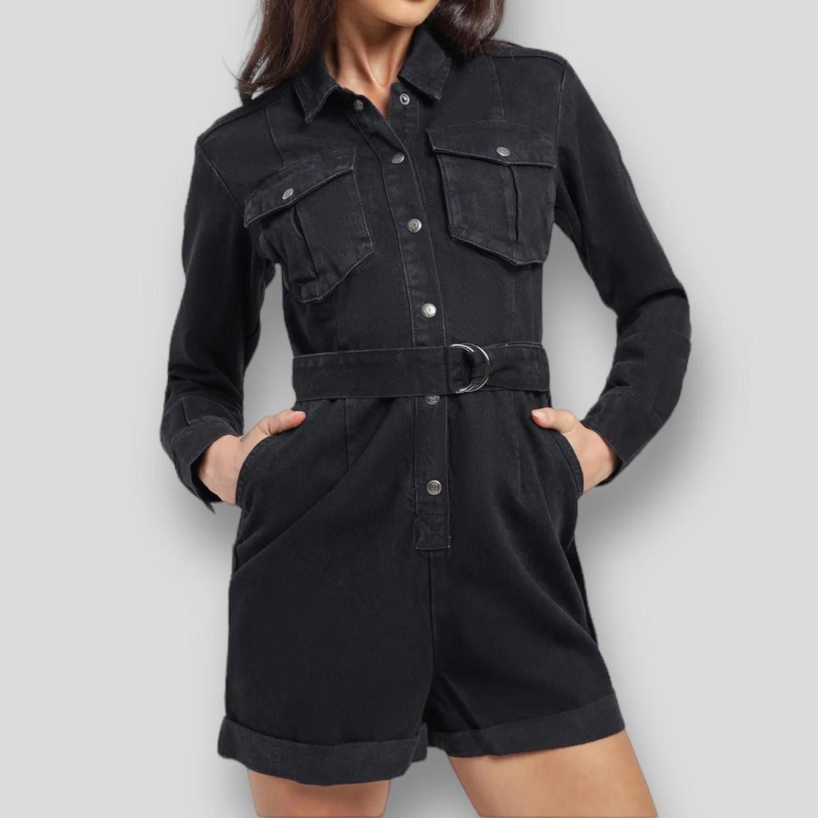 Ksubi new Ksubi dress playsuit overalls hazard top small s 8 black Size 28" / US 6 / IT 42 - 2 Thumbnail