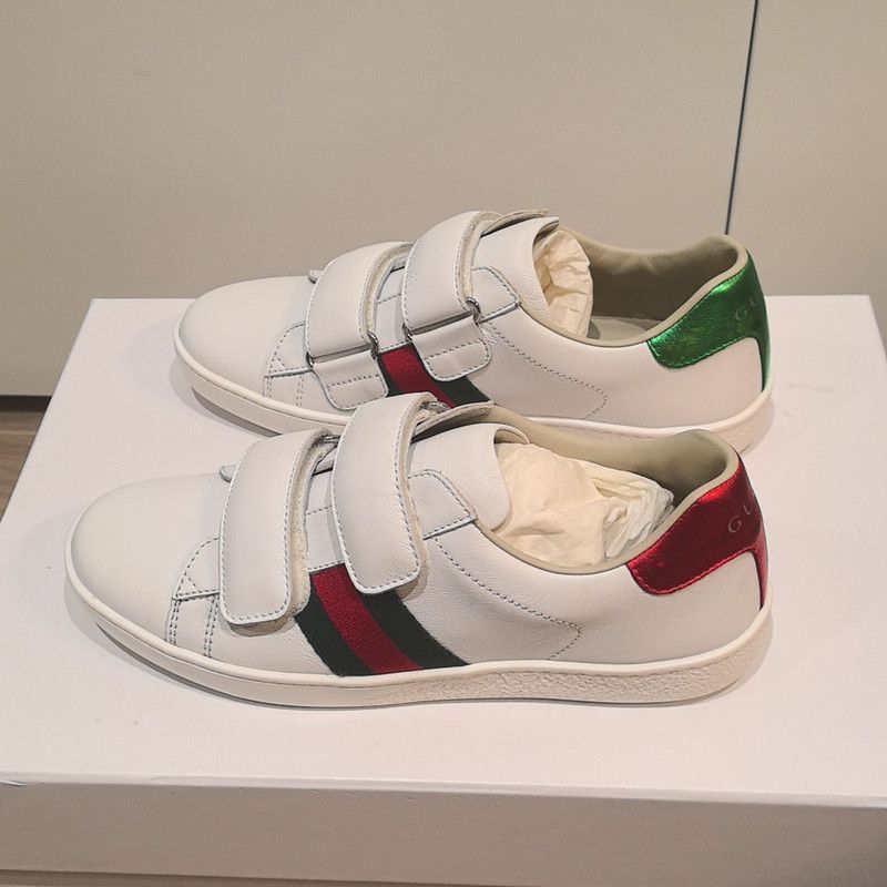 Gucci Gucci ACE Kids Low-Top Sneakers in White 0079 Size US 5 / EU 37 - 1 Thumbnail