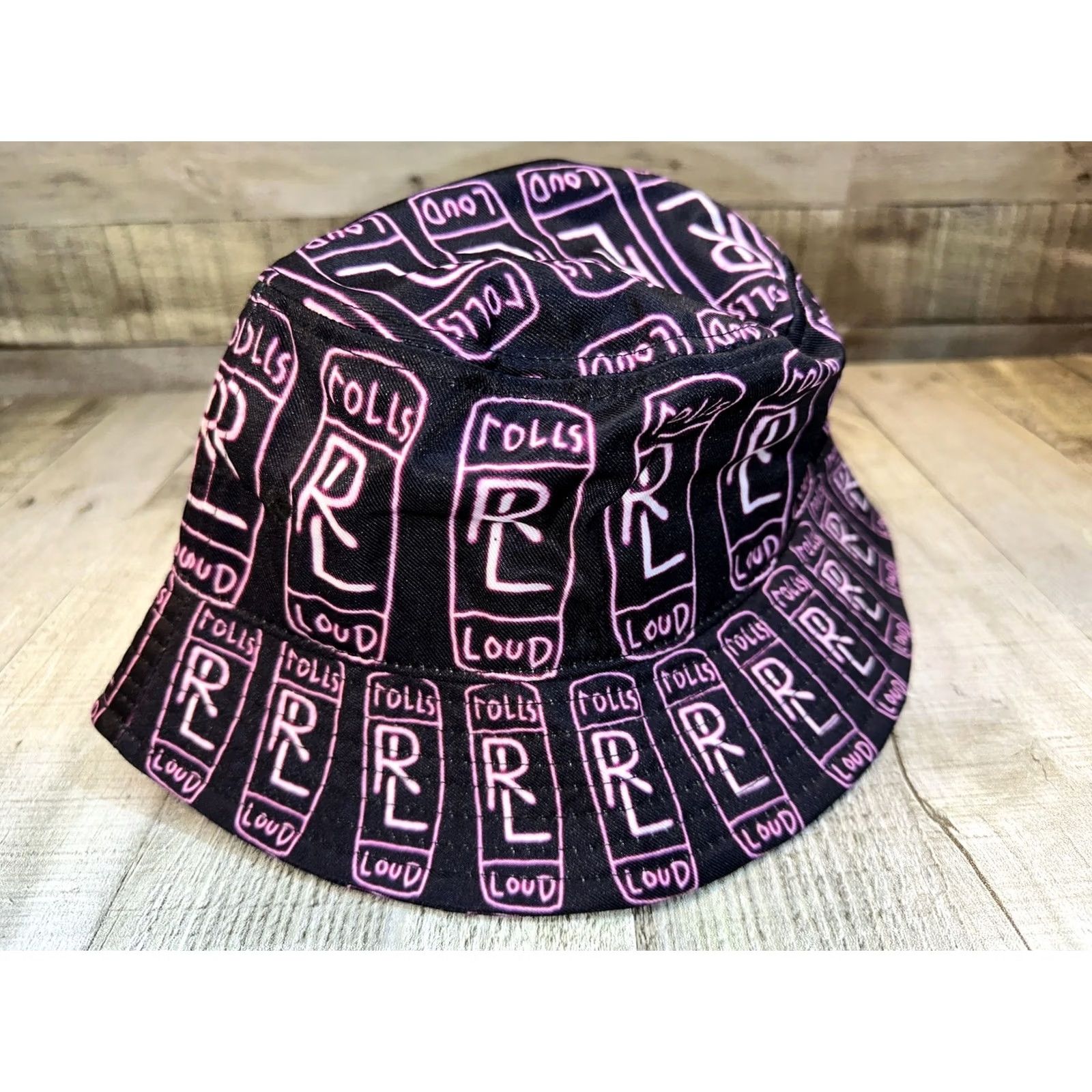 Vintage Rolling loud concert bucket hat Men M Black Bucket Hat Size ONE SIZE - 2 Thumbnail