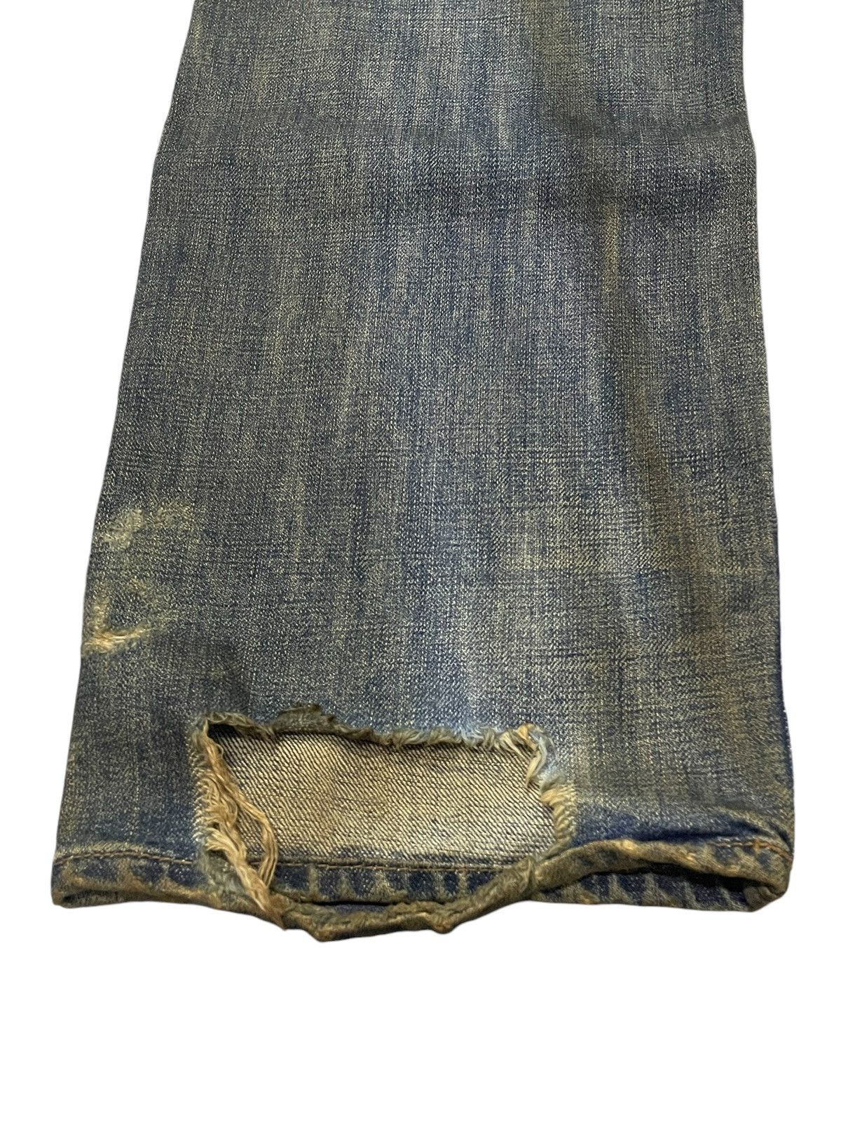 20471120 × 5351 POUR LES HOMMES × Hysteric Glamour Boro 🇯🇵 Brand Heavy Stitched Repaired Distressed Mud Jeans Size US 34 / EU 50 - 17 Thumbnail