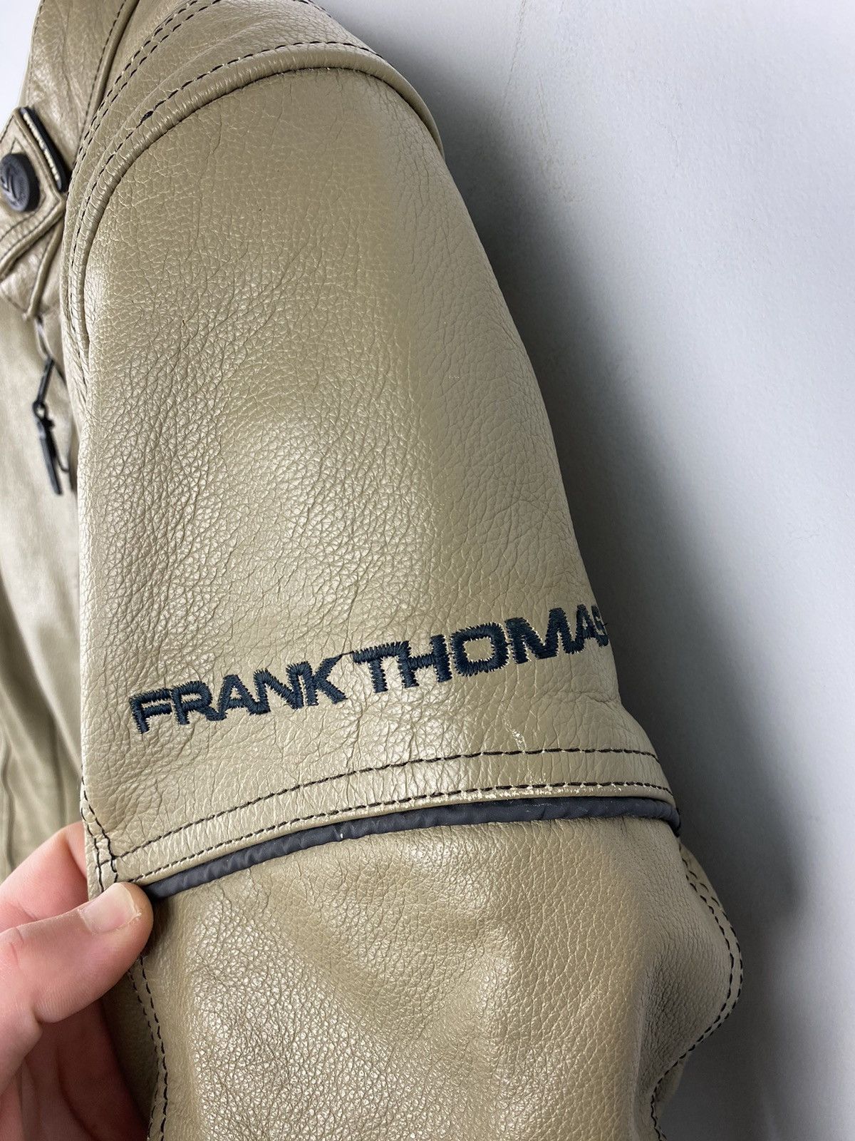 Genuine Leather Frank Thomas Leather Jacket Women Racing Moto Marlboro BMW Size M / US 6-8 / IT 42-44 - 3 Thumbnail