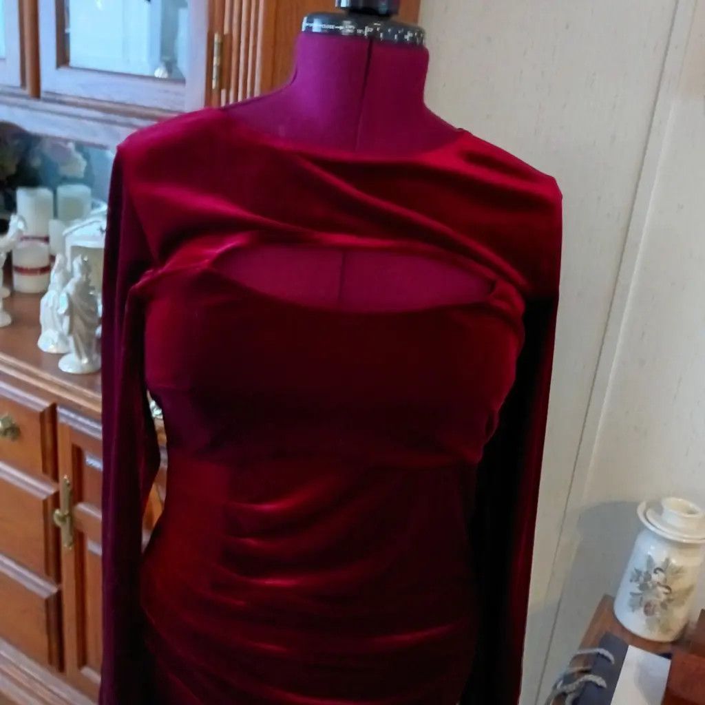 Other Velvet Time-Slip Dress Red Size XXL / US 16-18 / IT 52-54 - 1 Thumbnail