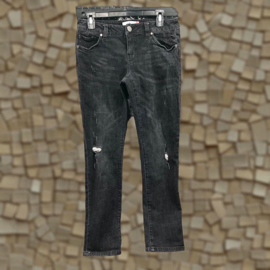 Vintage Cabi Jeans Slim Boyfriend Size 4 Womens Dark Wash Black Denim 5-Pocket Design Jeans Pattern: Solid Modern Womens Jeans Size 27" / US 4 / IT 40 - 1 Thumbnail