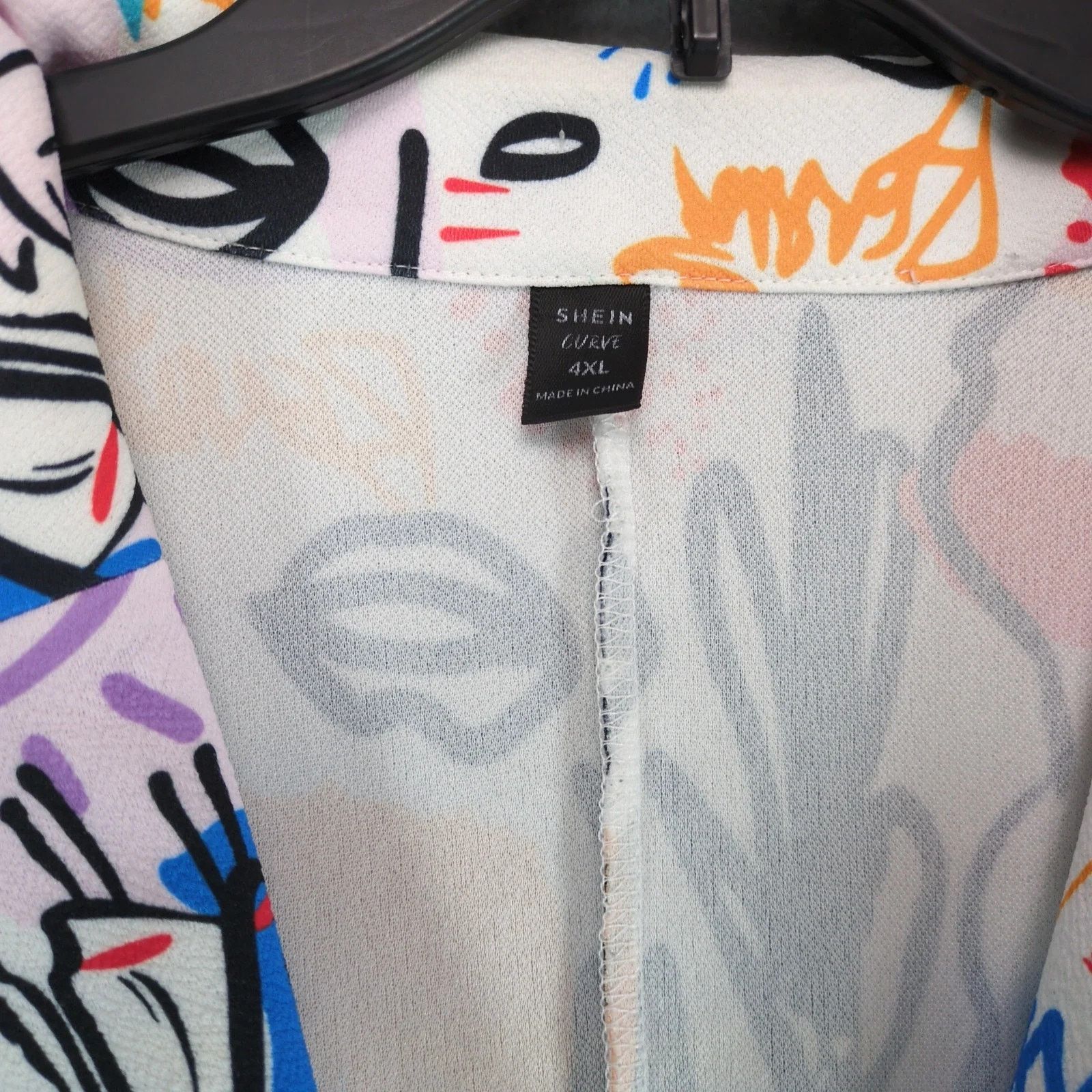 Shein SHEIN Curve Blazer Womens 4XL Plus Multicolor Abstract Print Size 4XL / US 24-26 - 4 Thumbnail
