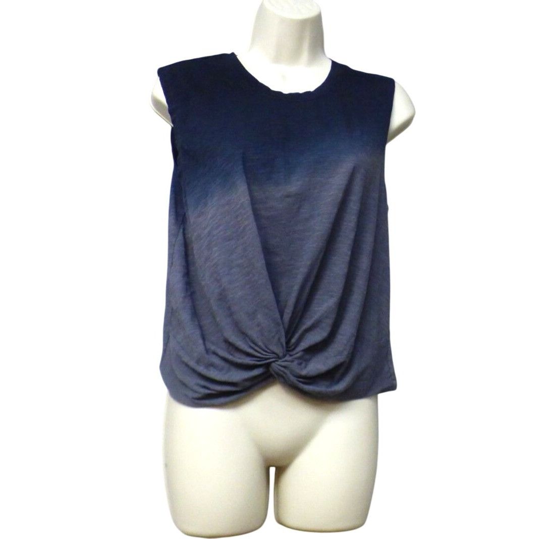 Other Zella Women’s Twist Front Dip Dye Performance Tank, Black/Gr Size S / US 4 / IT 40 - 8 Thumbnail