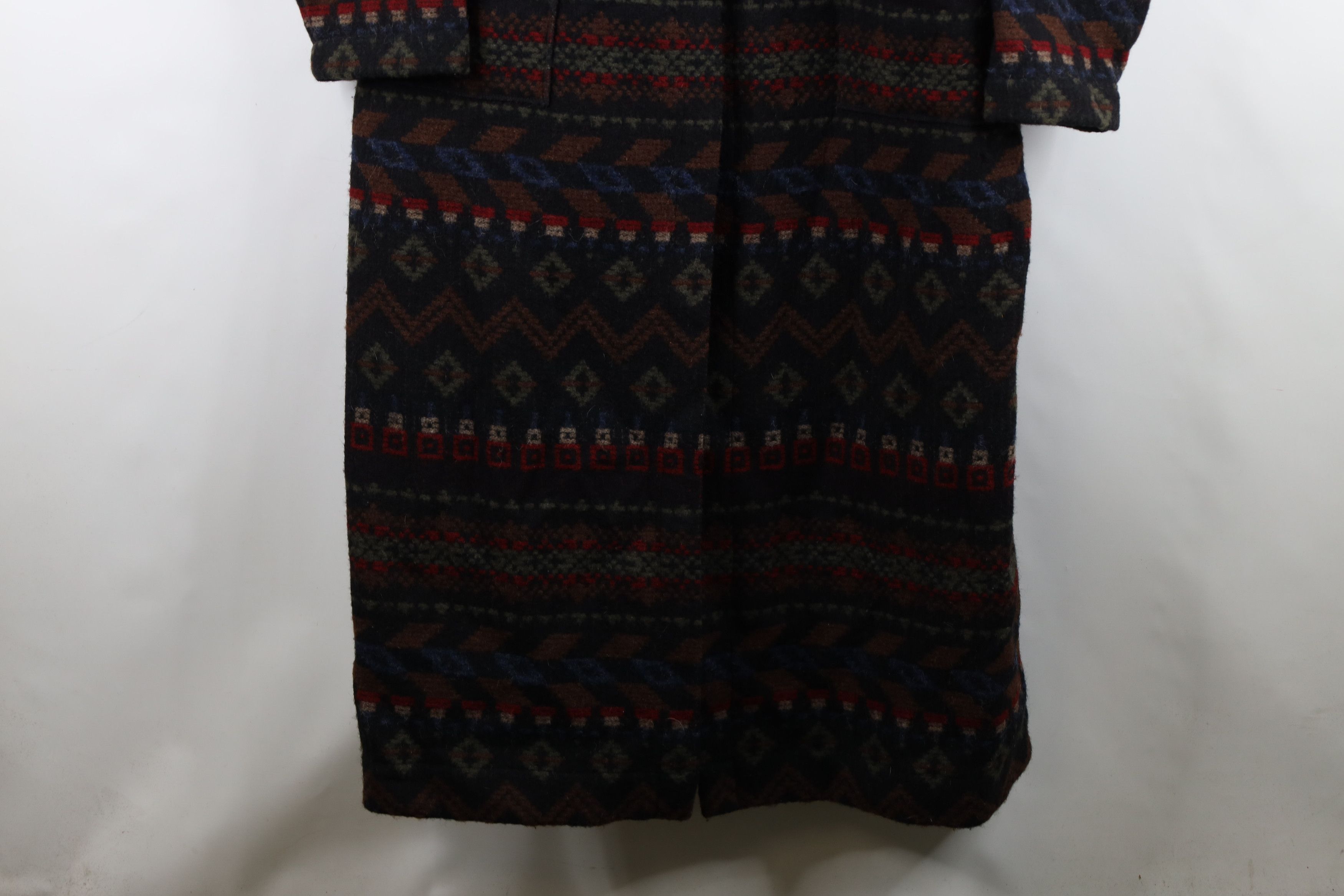 Vintage Vintage 90s Streetwear Southwestern Hooded Long Jacket USA Size L / US 10 / IT 46 - 4 Thumbnail