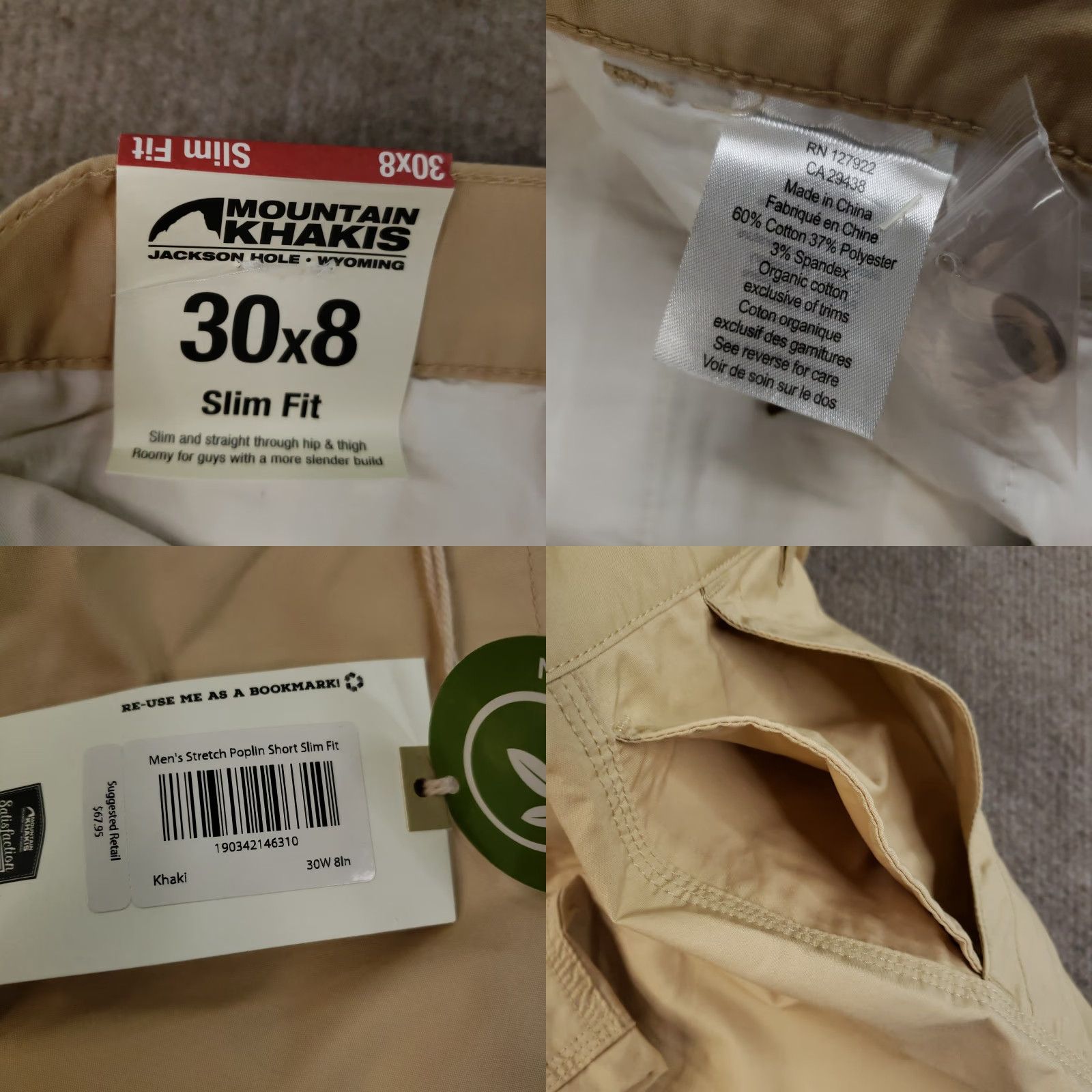 Mountain Khakis VINTAGE Mountain Khakis Shorts Mens 30 Beige Stretch Poplin Slim Fit 8" Inseam W82 Size US 30 / EU 46 - 9 Thumbnail