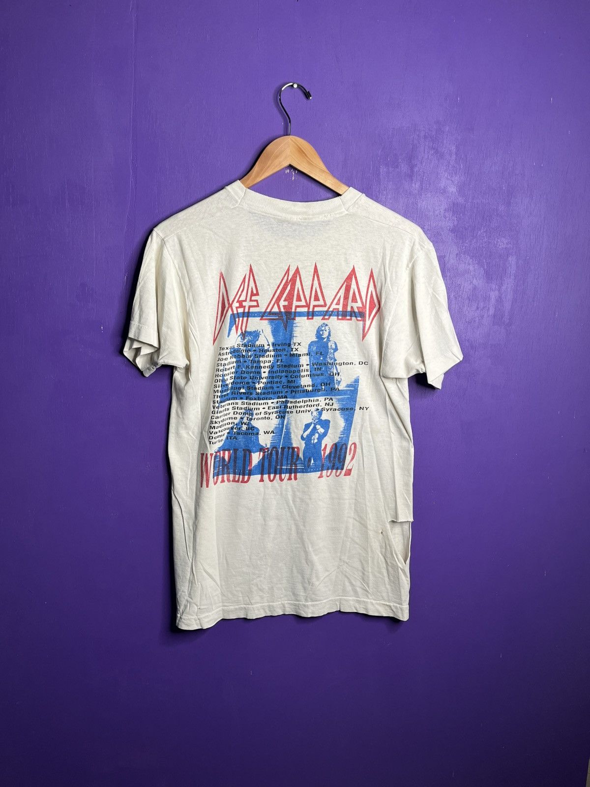 Band Tees × Vintage Vintage 1992 Def Leppard world tour t-shirt Size US M / EU 48-50 / 2 - 2 Thumbnail