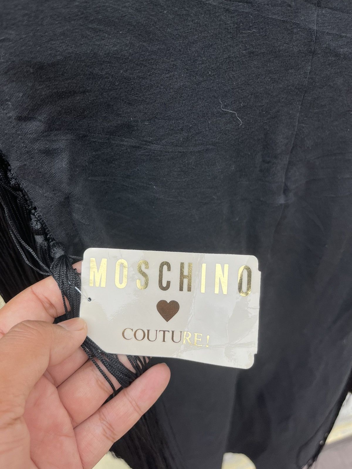 Moschino × Vintage 90s black fringe mini dress Size S / US 4 / IT 40 - 5 Thumbnail
