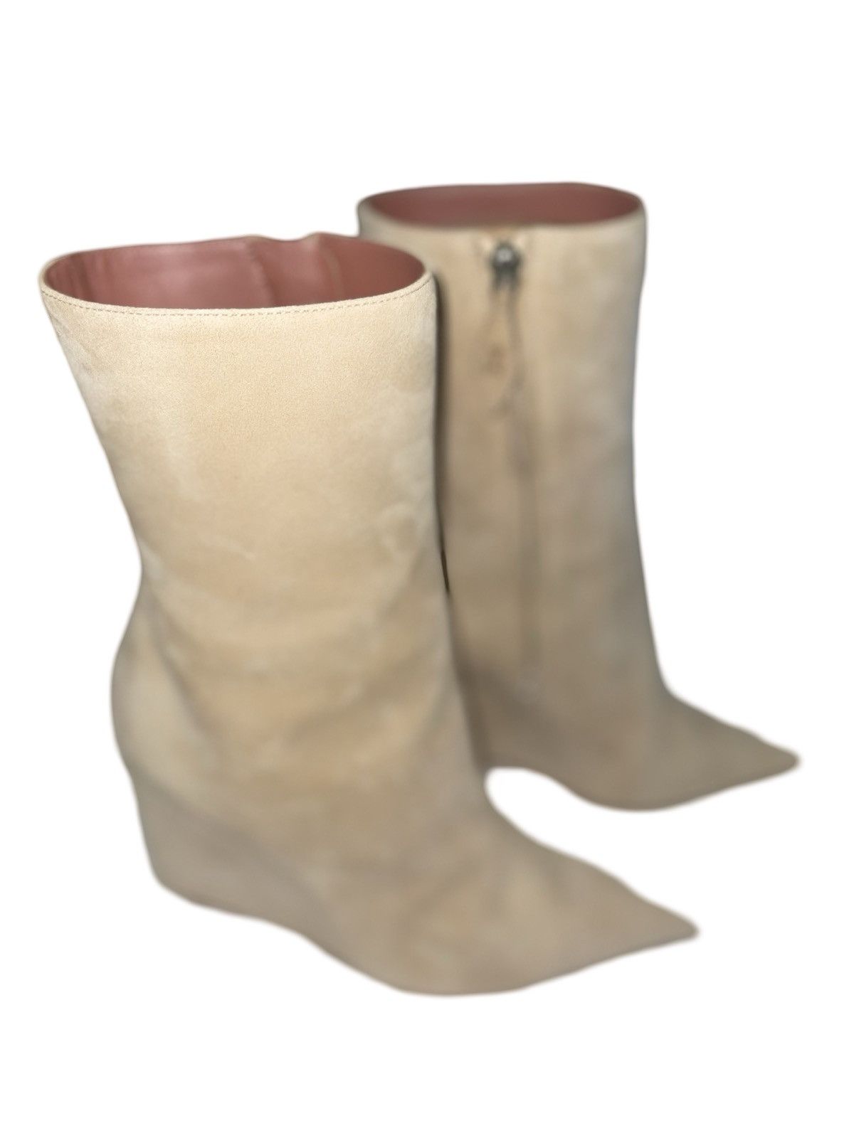 Amina Muaddi AMINA MUADDI ‘FW21 | PERNILLE SUEDE WEDGE BOOTIE Size US 8 / IT 38 - 2 Thumbnail
