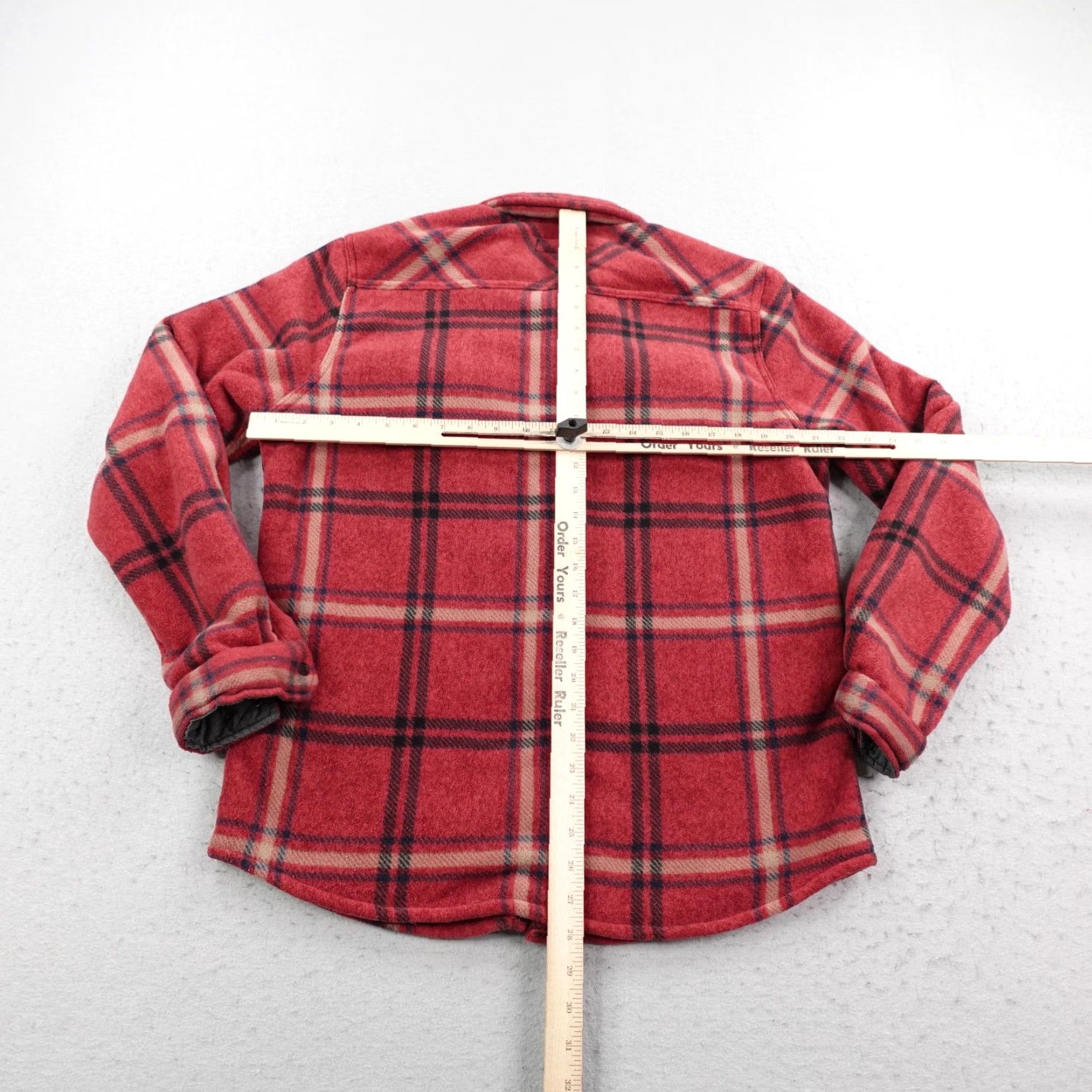 O'Neill O'Neill Jacket Mens Medium Red Plaid Superfleece Sherpa Lined Shacket Button Up Size US M / EU 48-50 / 2 - 6 Thumbnail