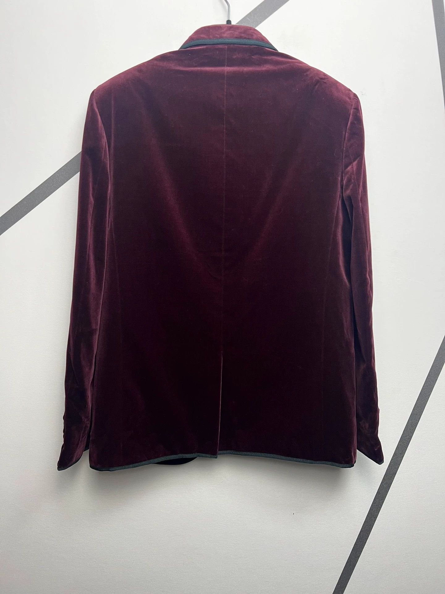 Saint Laurent Paris Authentic Saint Laurent SLP Burgundy Velvet Court Suit Size 48R - 2 Thumbnail