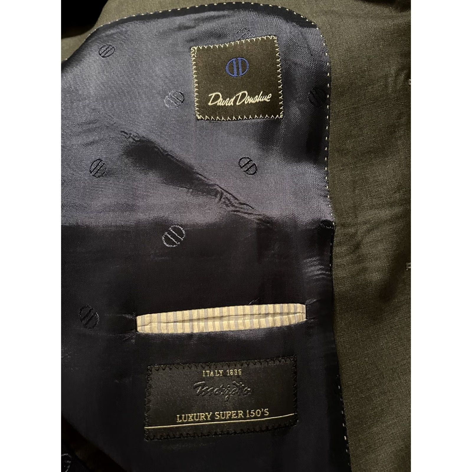 David Donahue David Donahue Charcoal Gray Wool Suit Coat Jacket Blazer Men's 48R Marzotto Size 48R - 4 Thumbnail