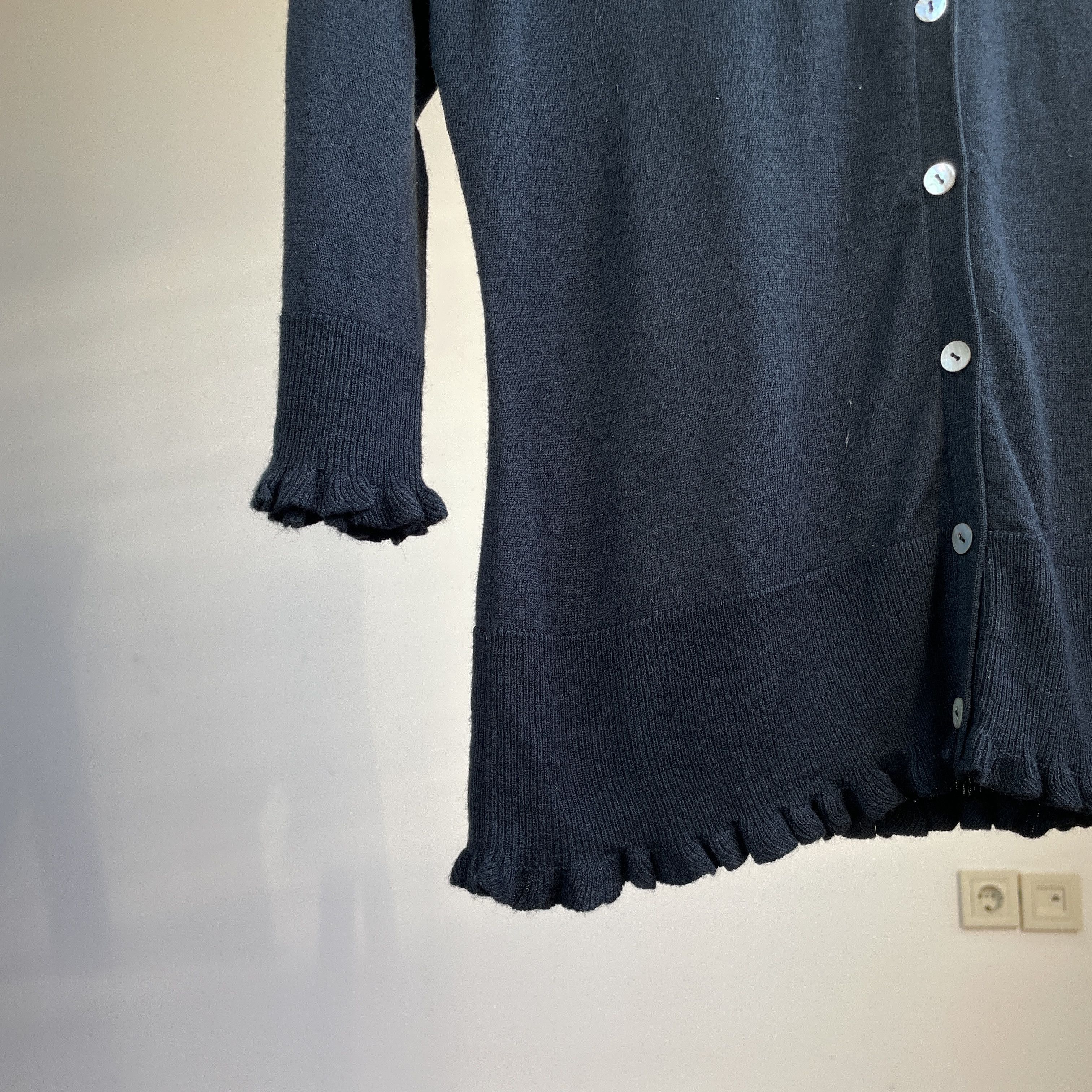Other Poetry Womens Silk Cashmere Ruffle Knitted Blouse Size M / US 6-8 / IT 42-44 - 6 Thumbnail