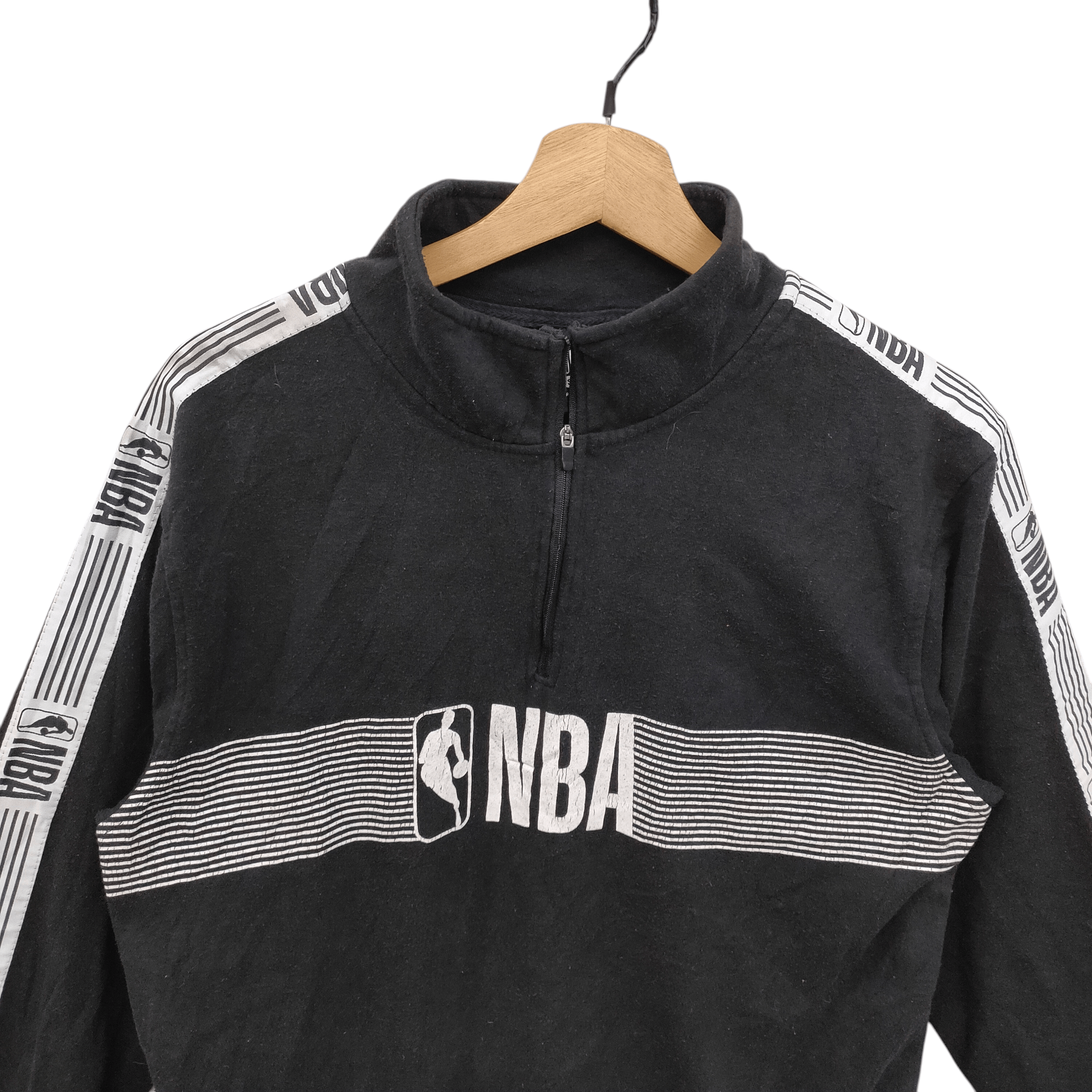 NBA 90s NBA Quarter Zip Sweatshirt Small Vintage Black Size US S / EU 44-46 / 1 - 4 Thumbnail