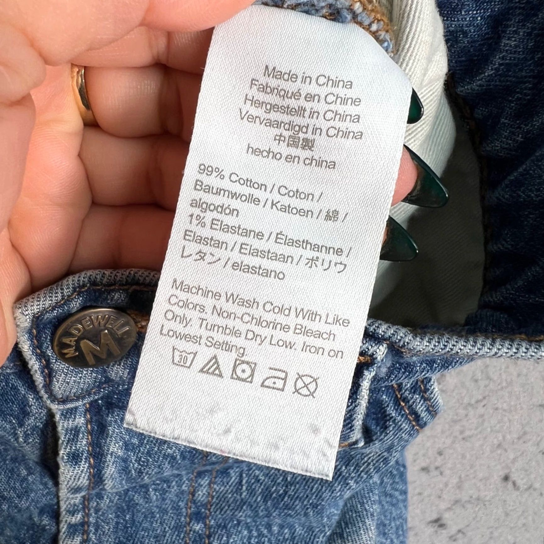 Madewell Madewell Mens 30 x 32 Athletic Slim Fit Blue Jeans Cotton Blend Denim Size US 30 / EU 46 - 5 Thumbnail