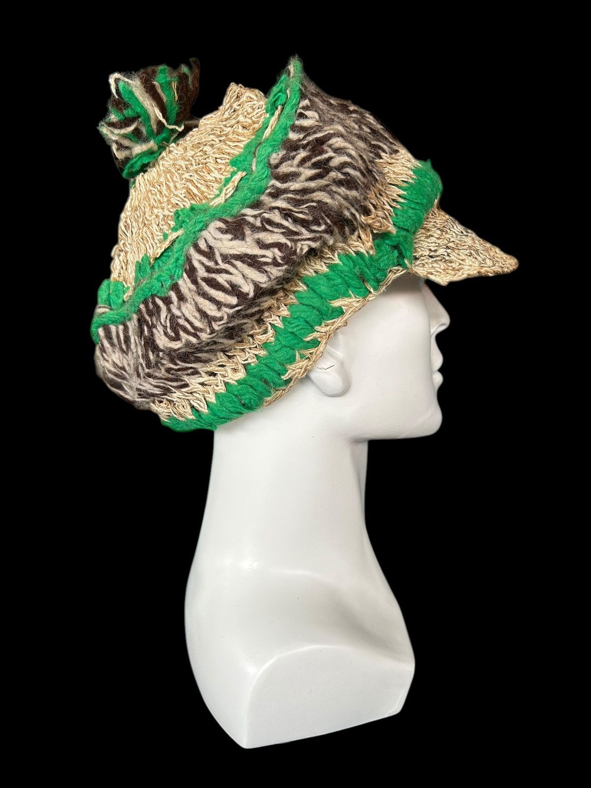 Japanese Brand × Kapital × Vintage Crochet Knitted Handmade Big Hats Size ONE SIZE - 3 Thumbnail