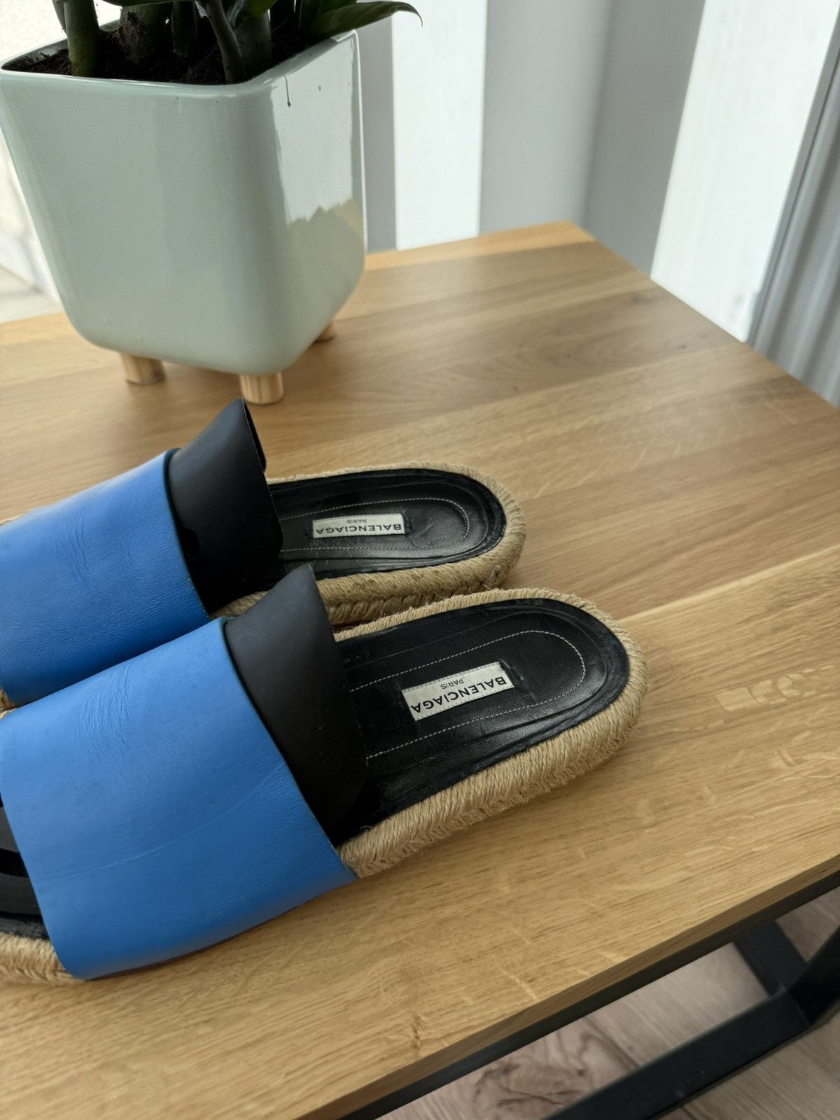 Balenciaga Balenciaga Leather Slide Sandal Size US 5.5 / EU 38 - 4 Thumbnail