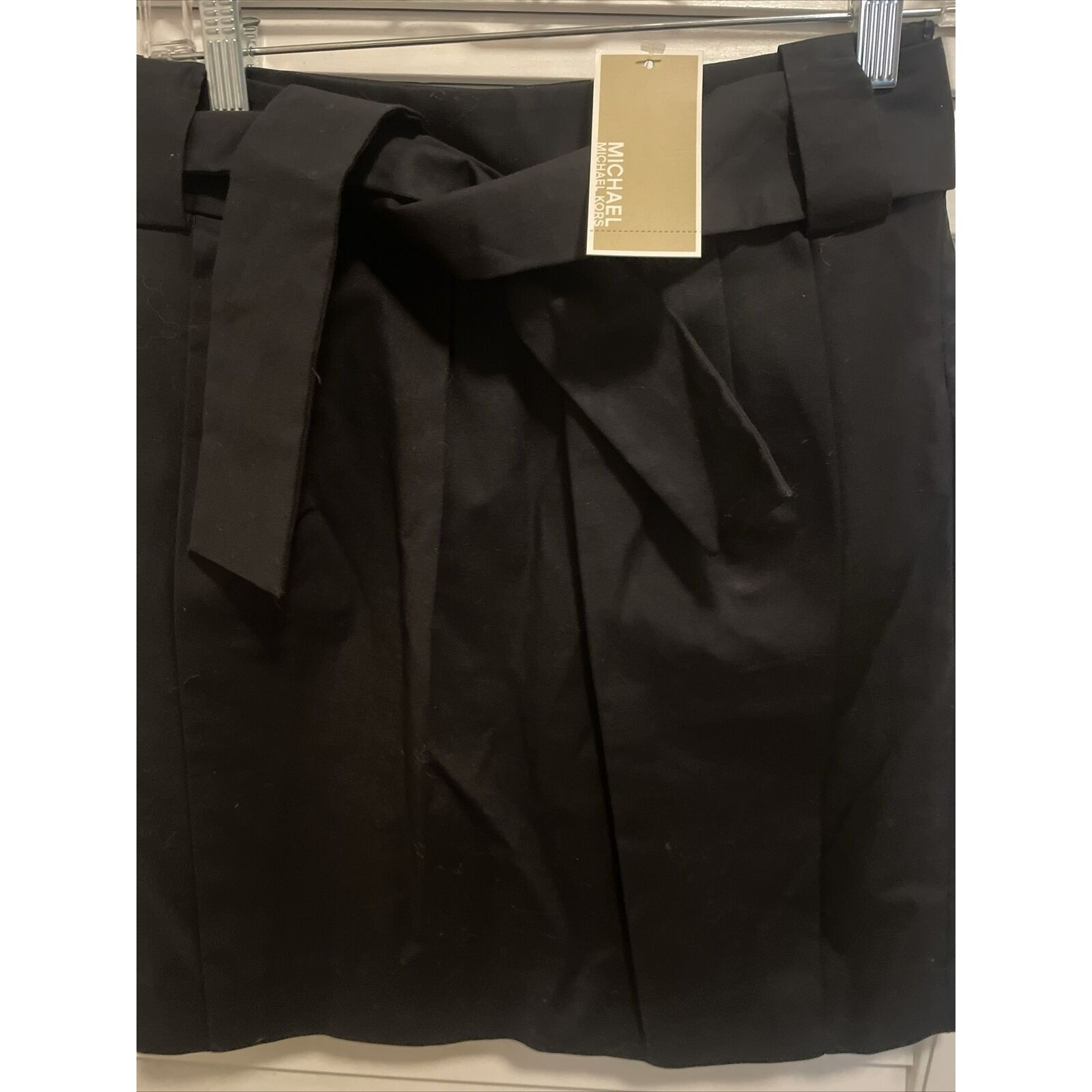 Michael Kors New Michael Kors Black Pleated Midi Skirt w/Belt Size 0 Size 25" / US 0 / IT 36 - 2 Thumbnail
