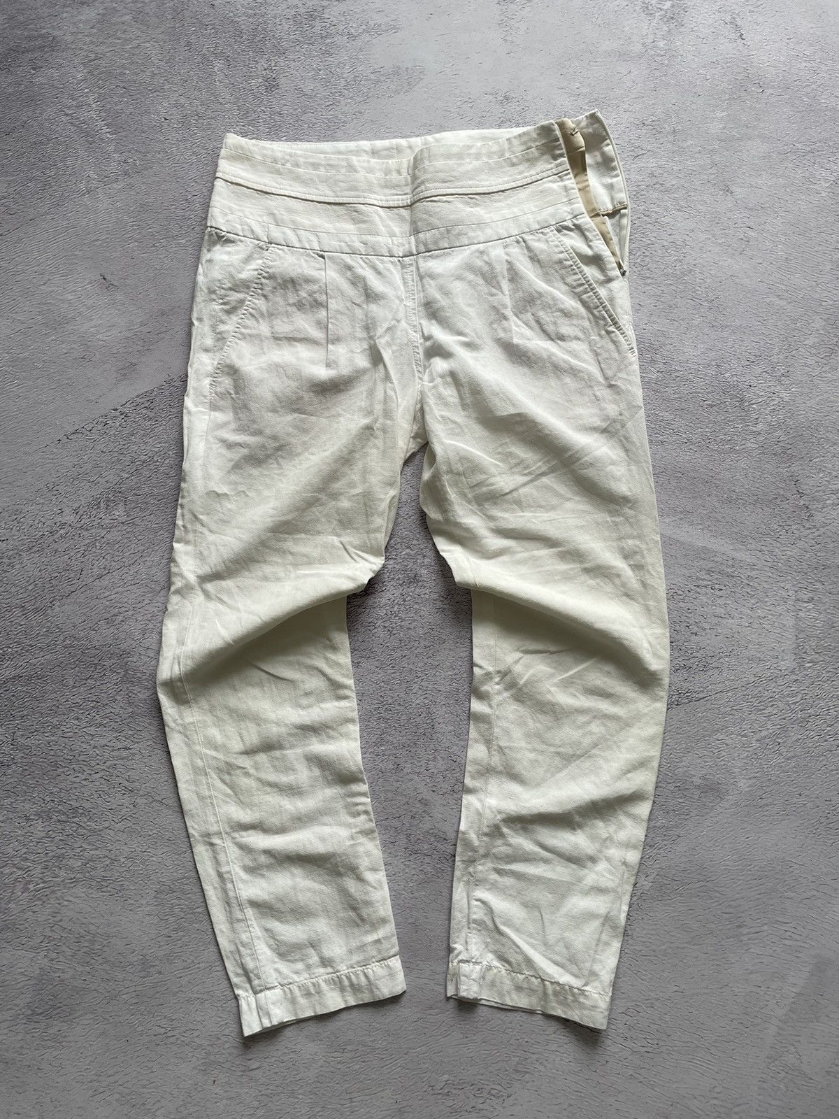 Brunello Cucinelli Brunello Cucinelli Pants Luxury Linen Made in Italy White Size 27" / US 4 / IT 40 - 1 Thumbnail