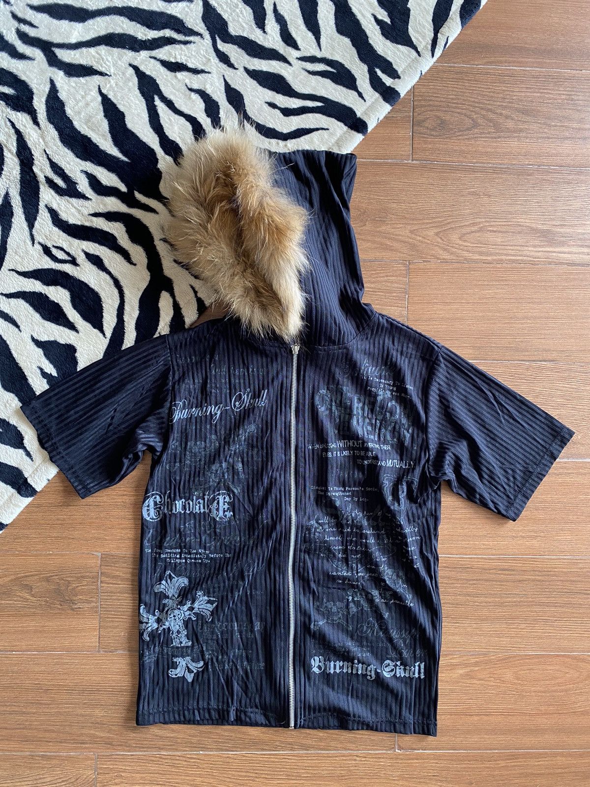 If Six Was Nine × Japanese Brand × Le Grande Bleu (L.G.B.) BEAMURE JAPANESE POEM FUR HOODIE Size US L / EU 52-54 / 3 - 1 Thumbnail
