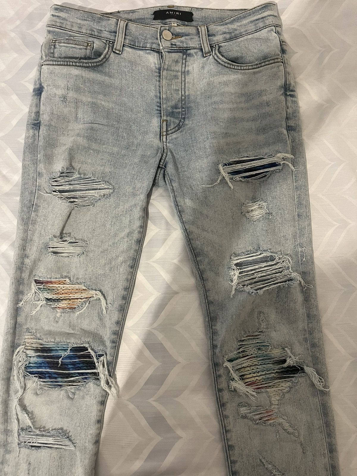 Amiri Mx1 Tie Dye Patch Jeans
