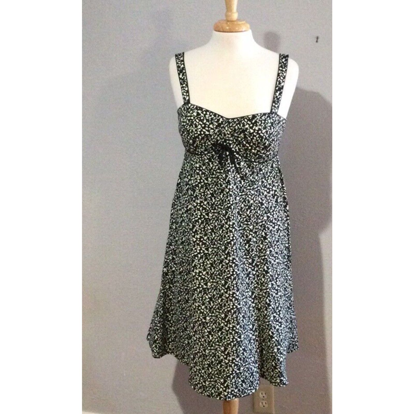 Vintage R&K Originals Black & White A Line Sundress Size 8 Size M / US 6-8 / IT 42-44 - 3 Thumbnail