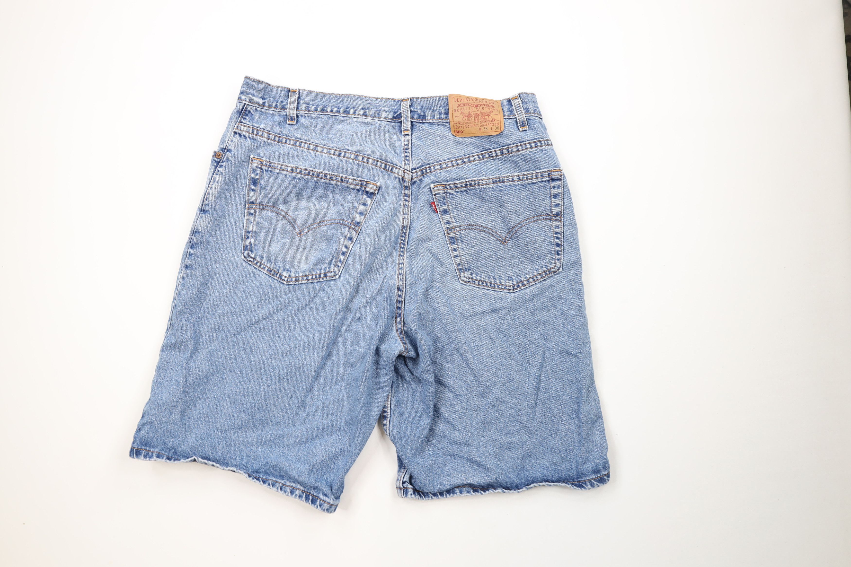 Levi's × Vintage Vintage Y2K 2000 Levis 560 Loose Fit Denim Shorts Jorts USA Size US 38 / EU 54 - 7 Thumbnail