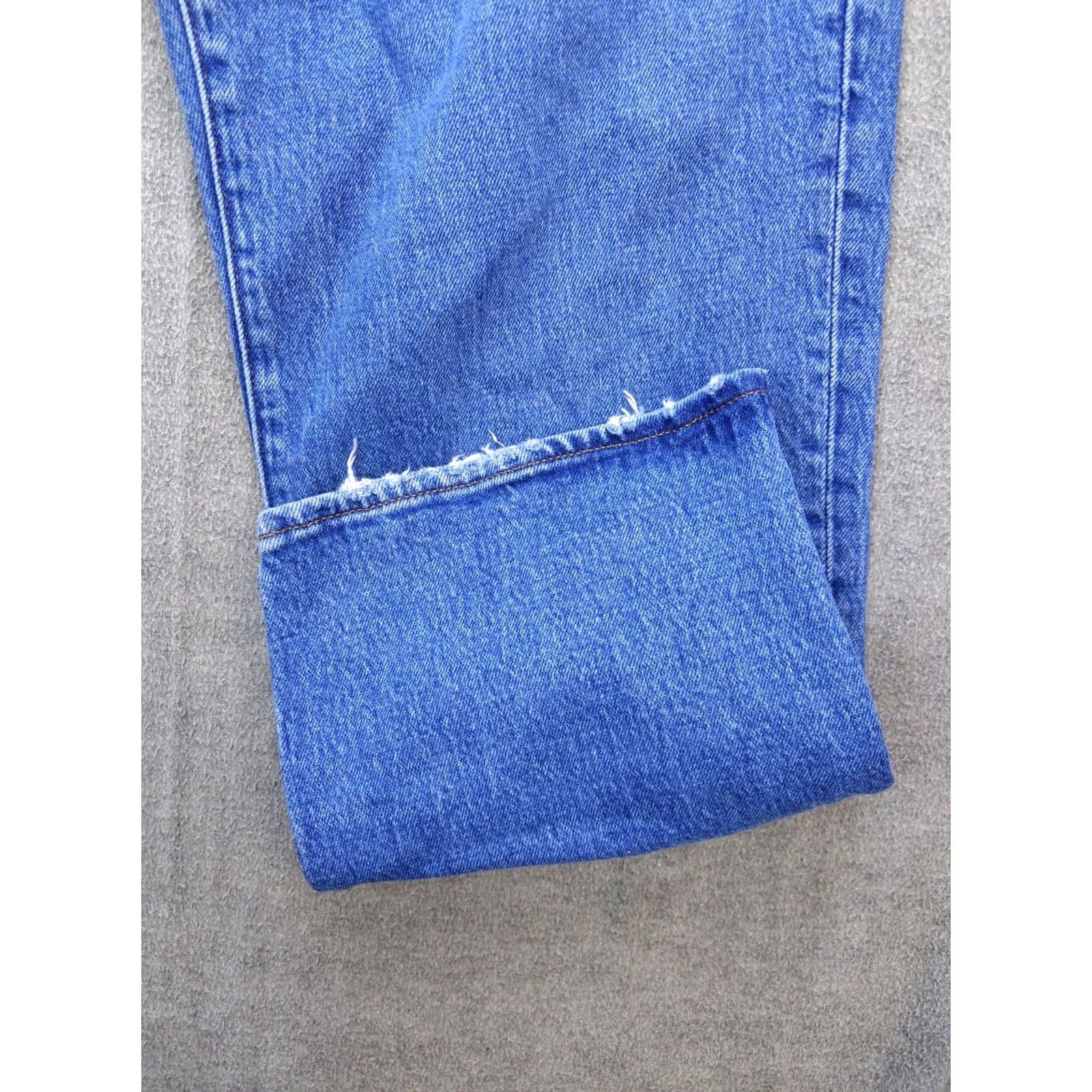 Madewell Madewell Womens 30P Jeans Perfect Vintage Straight High Rise Blue Distressed Size 30" / US 8 / IT 44 - 2 Thumbnail