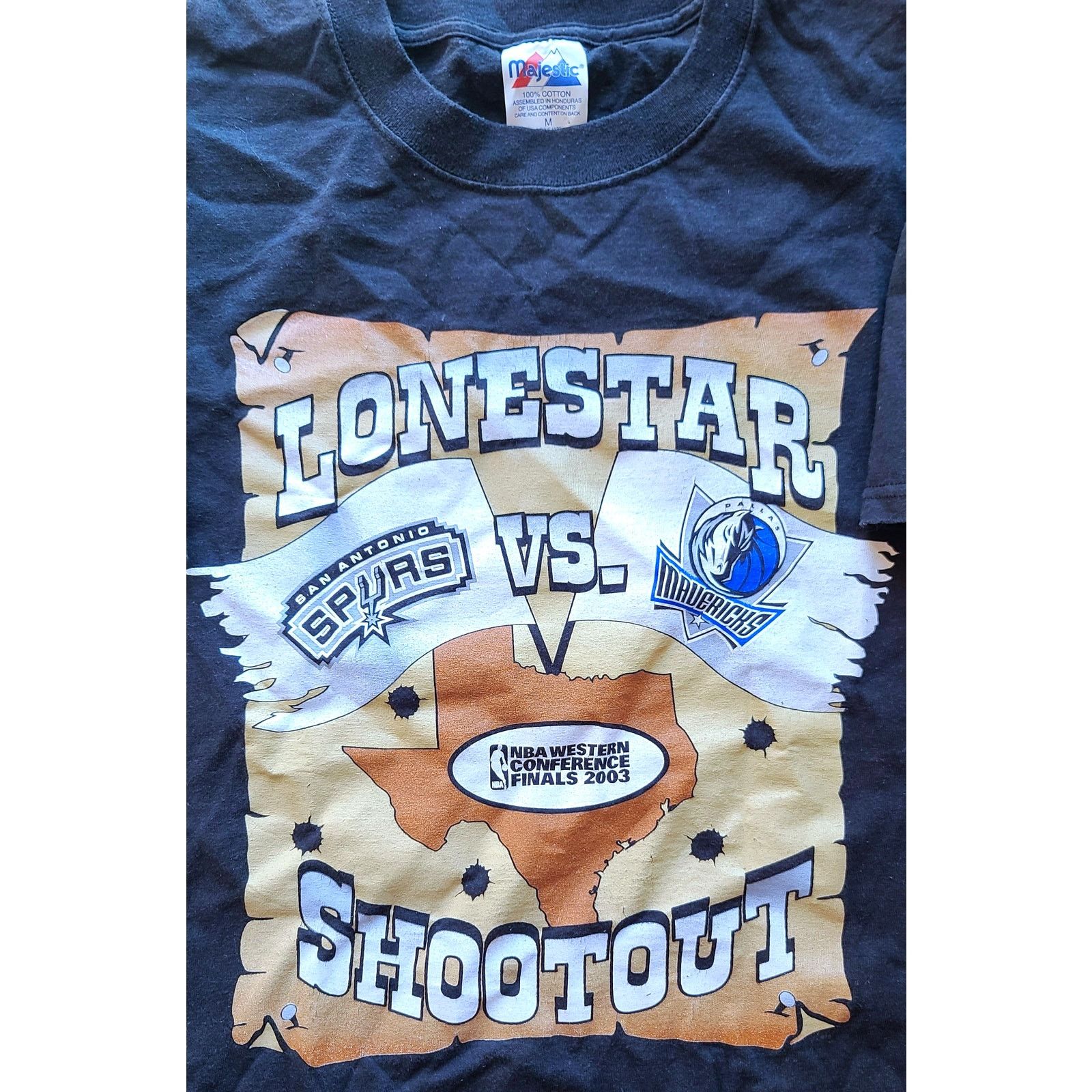 NBA × Starter San Antonio Spurs 2003 TEXAS Dallas Mavericks MAJESTIC shirt Size US M / EU 48-50 / 2 - 1 Thumbnail