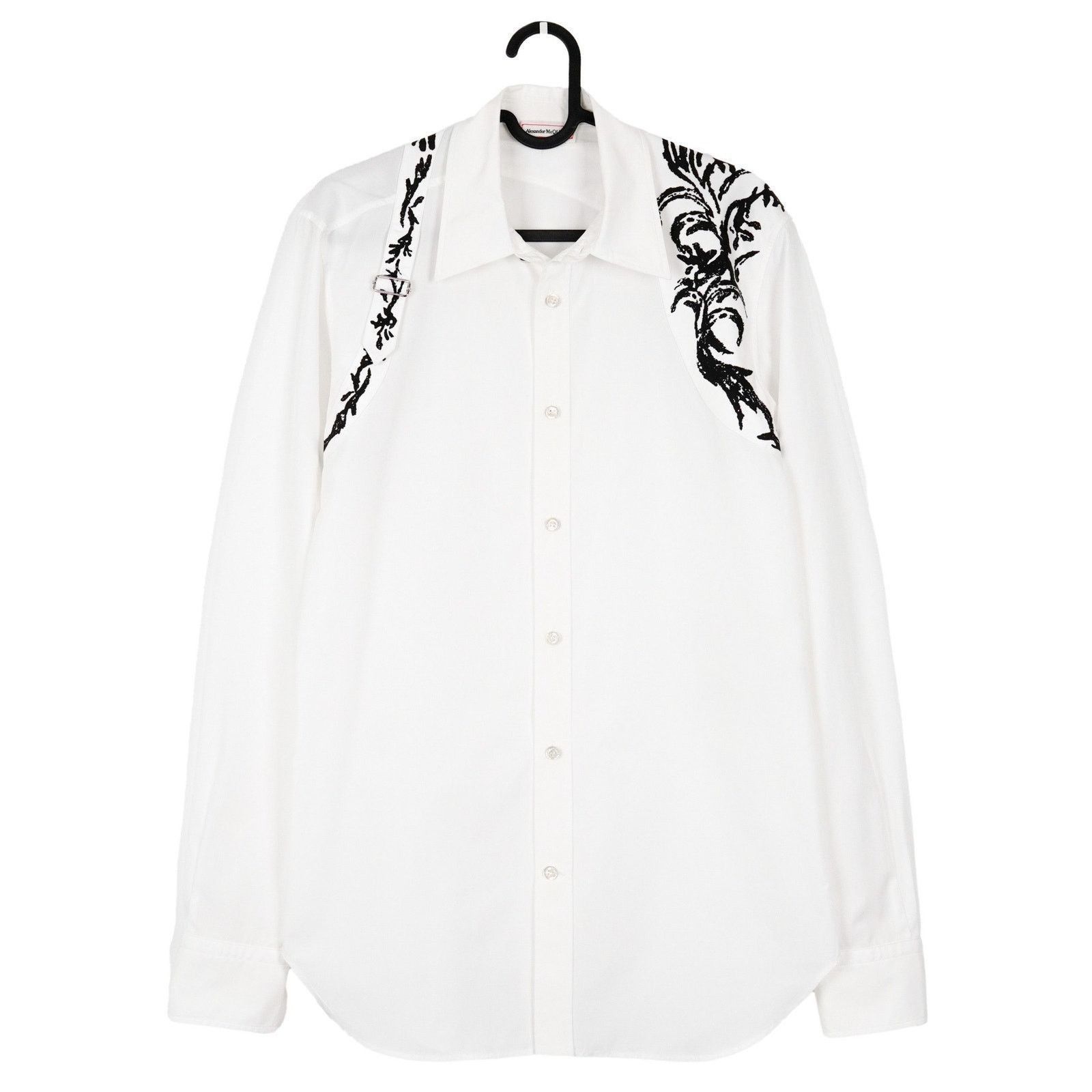 Alexander McQueen Alexander McQueen Harness Bondage Print White Button Shirt Size US S / EU 44-46 / 1 - 1 Thumbnail